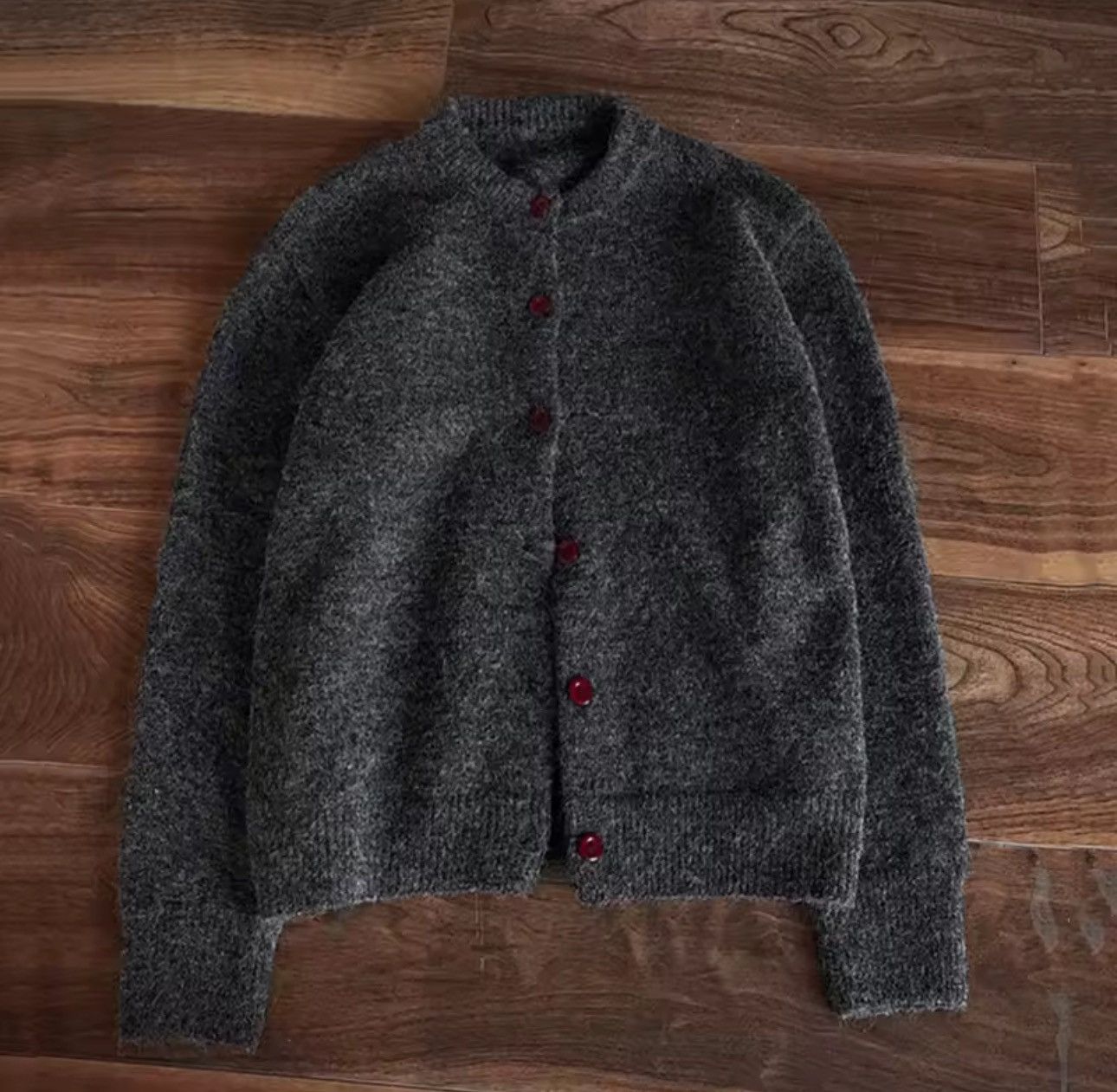 Other Knitted Casual Grey Basic Cardigan Sweater Size US L / EU 52-54 / 3 - 4 Thumbnail