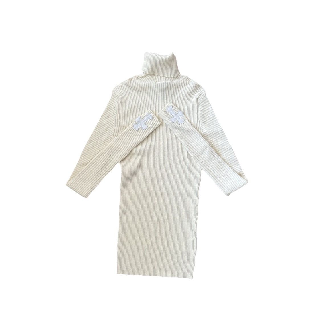 Chrome Hearts CASHMERE TURTLE NECK CROSS PATCH SLEEVE JUMPER (RARE) Size M / US 6-8 / IT 42-44 - 1 Thumbnail