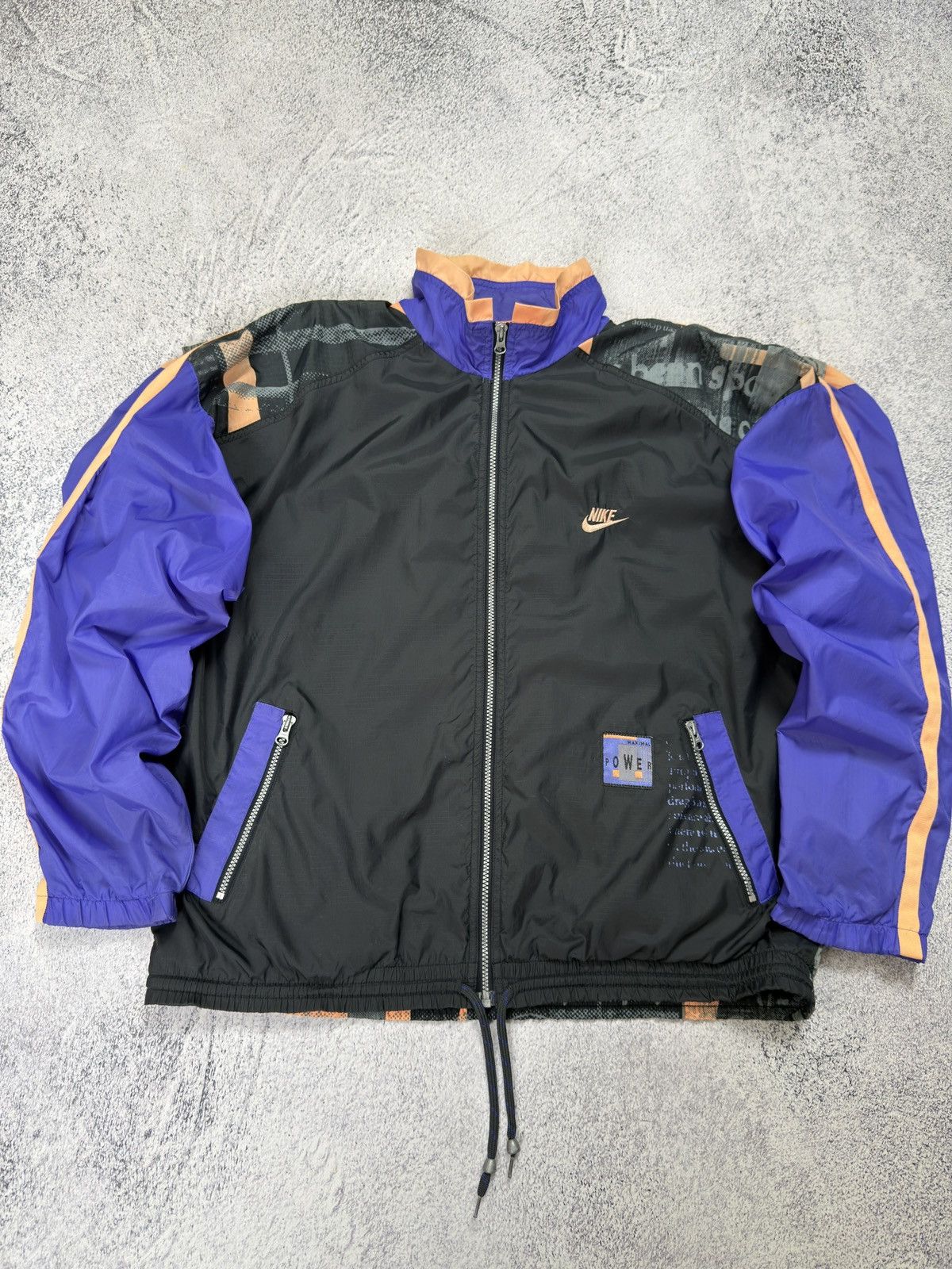 Nike RARE 90s Nike International Graphic Print Nylon Track Jacket Size US XL / EU 56 / 4 - 4 Thumbnail
