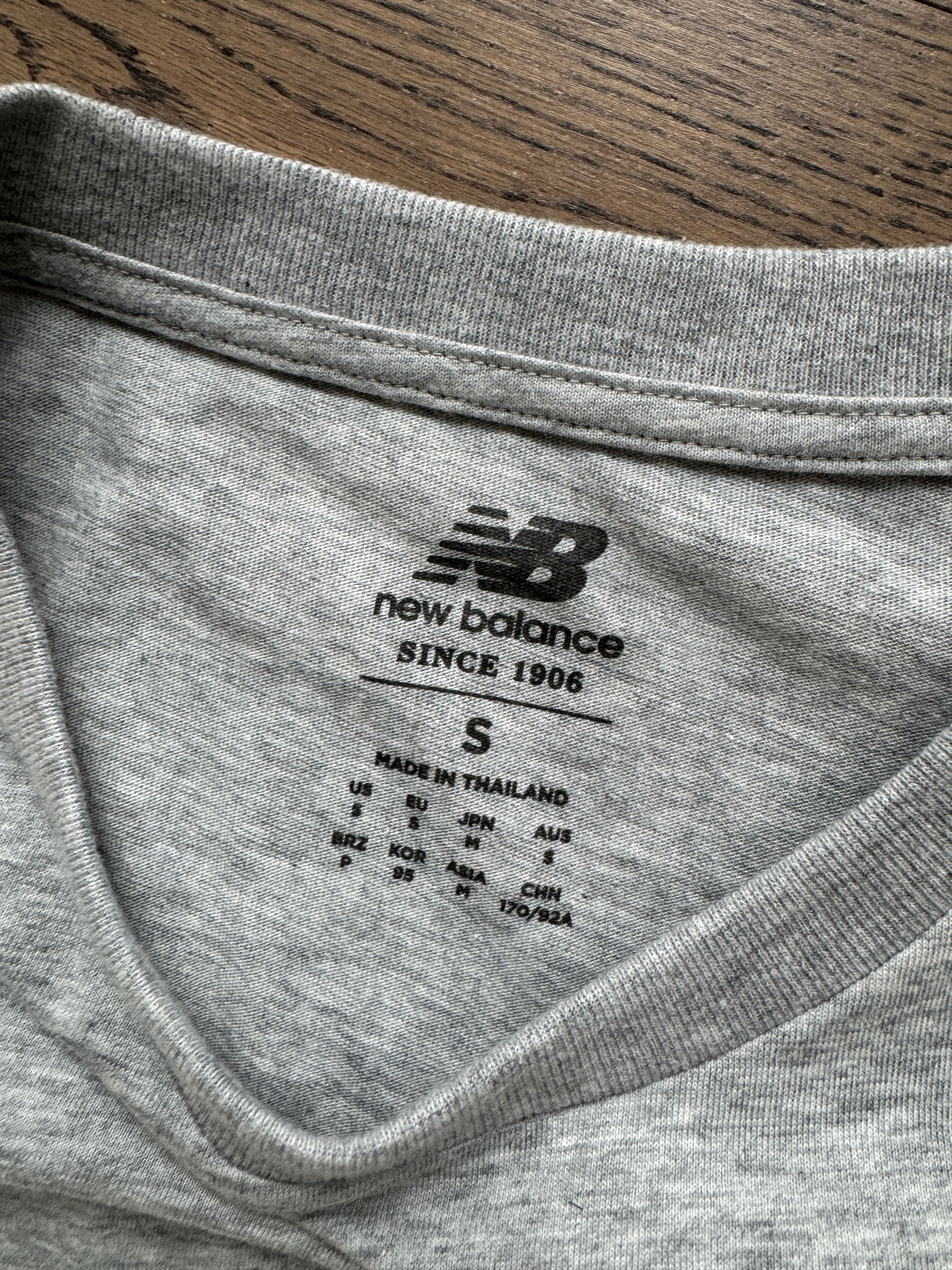 New Balance New Balance USA Athletic Co. Mens Melange Grey Sport T Shirt Size US S / EU 44-46 / 1 - 5 Thumbnail
