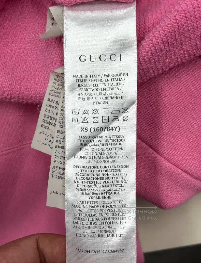 Gucci Gucci Pink apple sequin logo hooded sweatshirt Size US XS / EU 42 / 0 - 4 Thumbnail