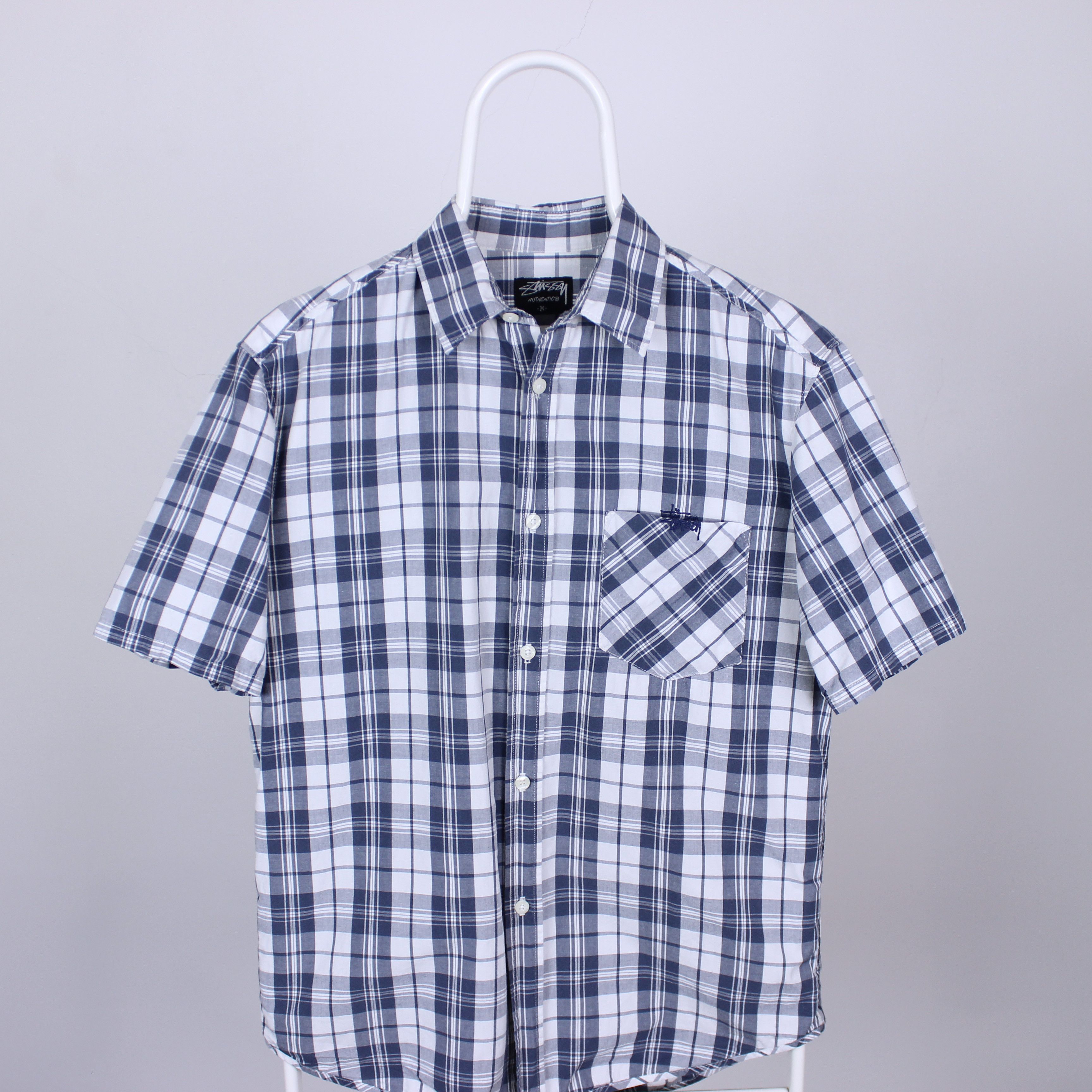 Stussy Stussy checkered shirt logo shirt men buttons ups M Size US M / EU 48-50 / 2 - 2 Thumbnail
