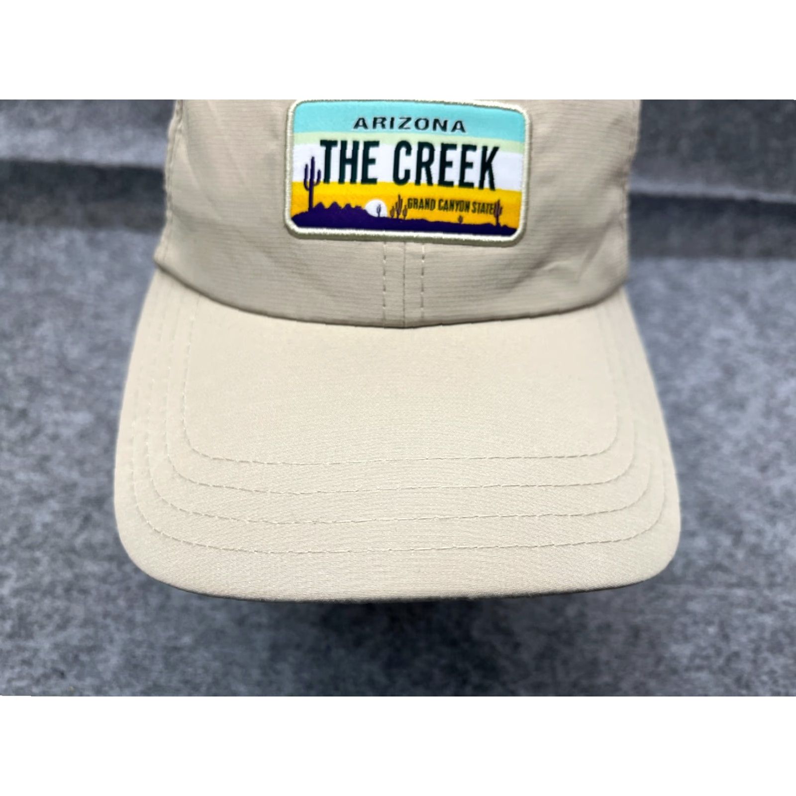 Vintage Arizona The Creek Grand Canyon Hat Cap Strap Back Adult One Size Beige Polyester Hat Cap Ball Cap Beige Arizona Outdoor Adjustable Unisex Adults Size ONE SIZE - 3 Thumbnail