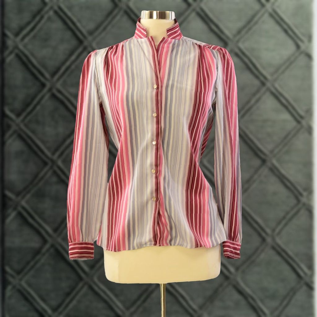 Levi's VINTAGE Levi Strauss & Co Striped Shirt Womens L Multi-Color ...