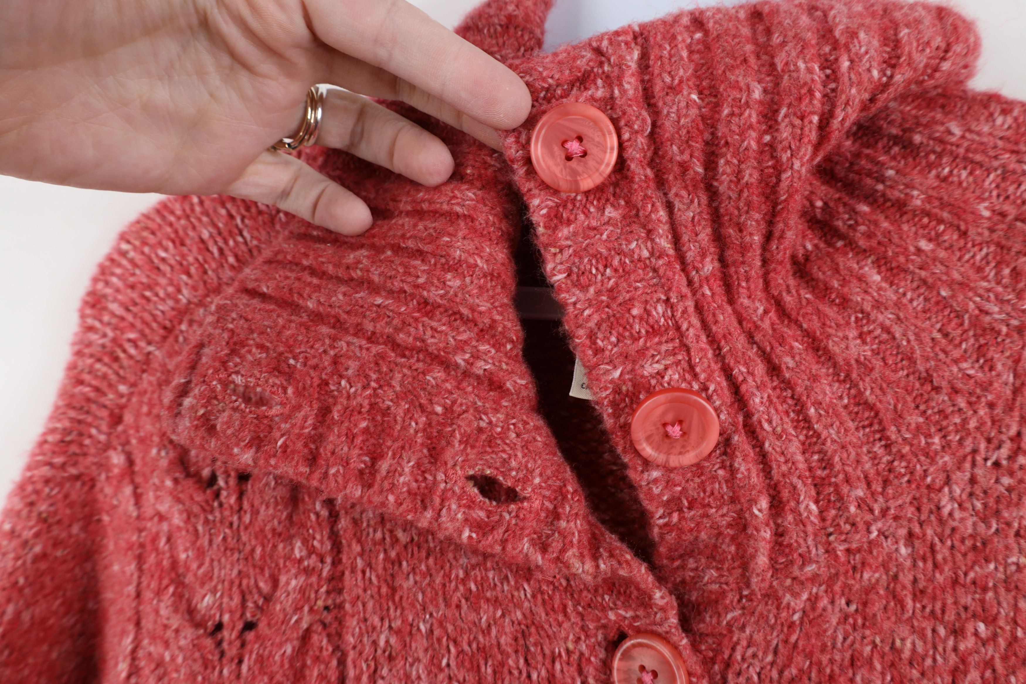 L.L. Bean Vintage LL Bean Wool Blend Cable Knit Cardigan Sweater Size XL / US 12-14 / IT 48-50 - 5 Thumbnail