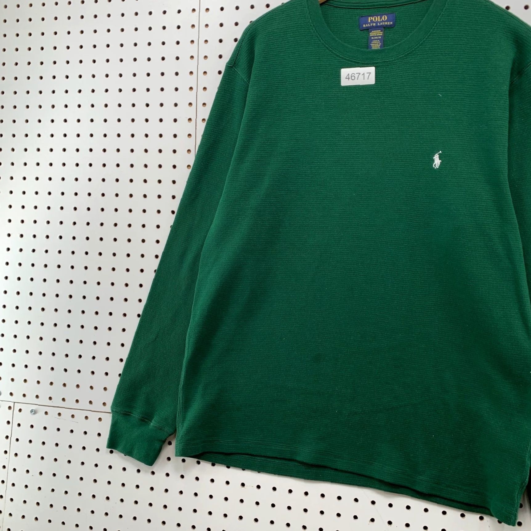 Polo Ralph Lauren Polo Ralph Lauren Thermal Shirt Mens XL Green Long Sleeve Sleepwear Waffle Knit Size US XL / EU 56 / 4 - 5 Thumbnail