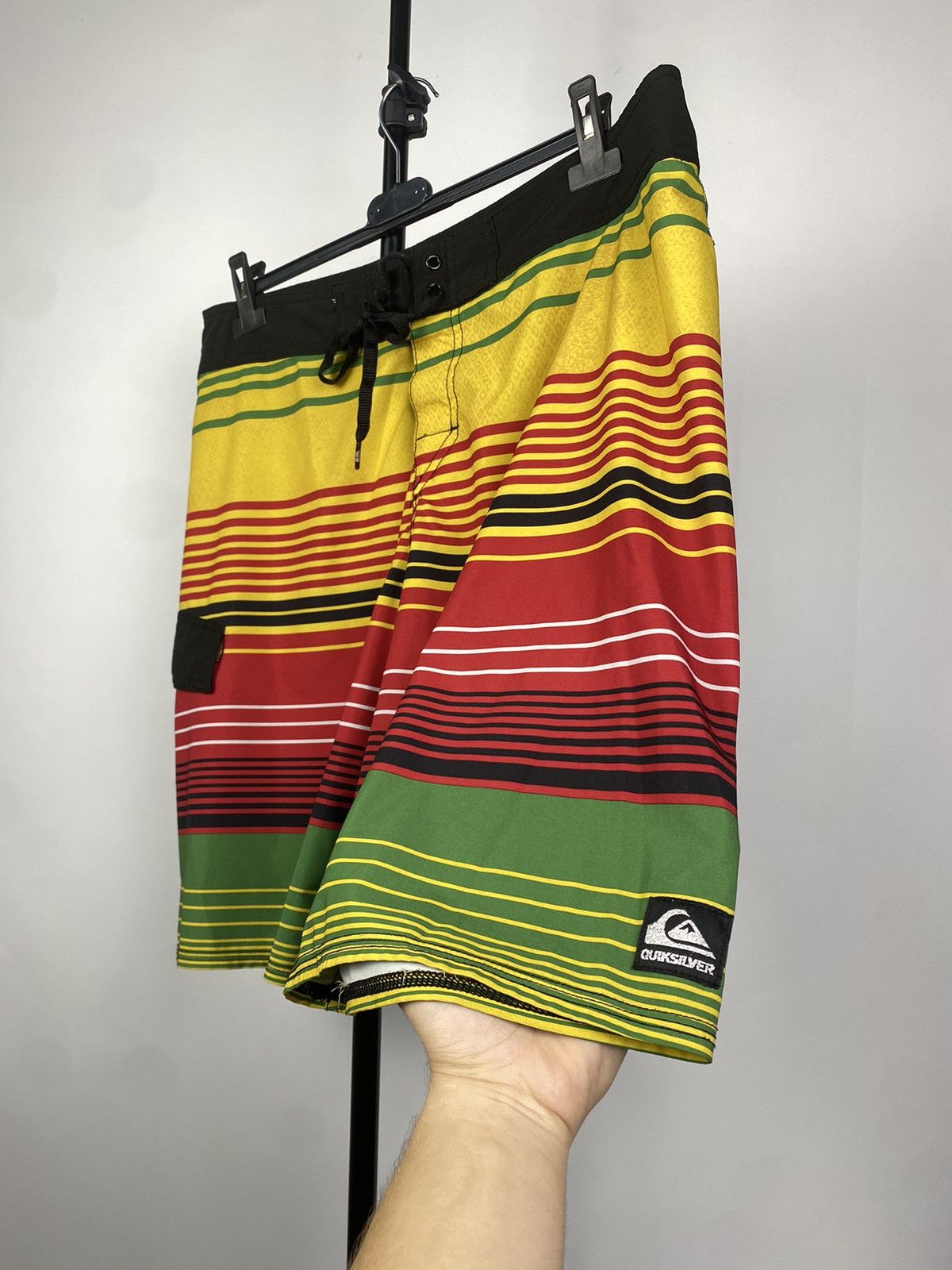Quicksilver × Quiksilver × Vintage Rare Vintage Quiksilver Logo Nylon Shorts Y2K Size US 36 / EU 52 - 4 Thumbnail