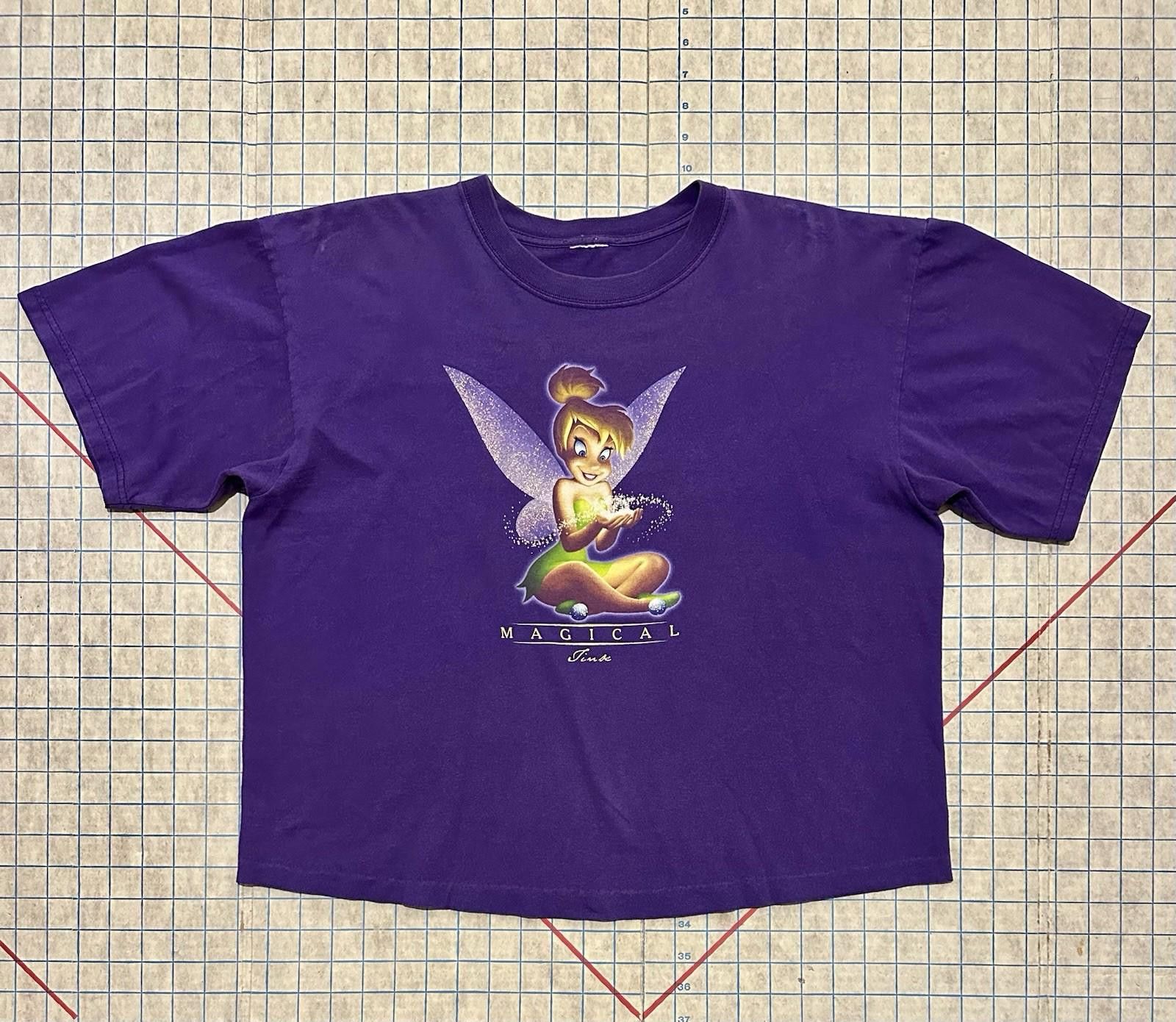 Disney Vintage 90s Disney Tinkerbell Tink Tee Purple Boxy Fit 22x22 Size US L / EU 52-54 / 3 - 1 Thumbnail