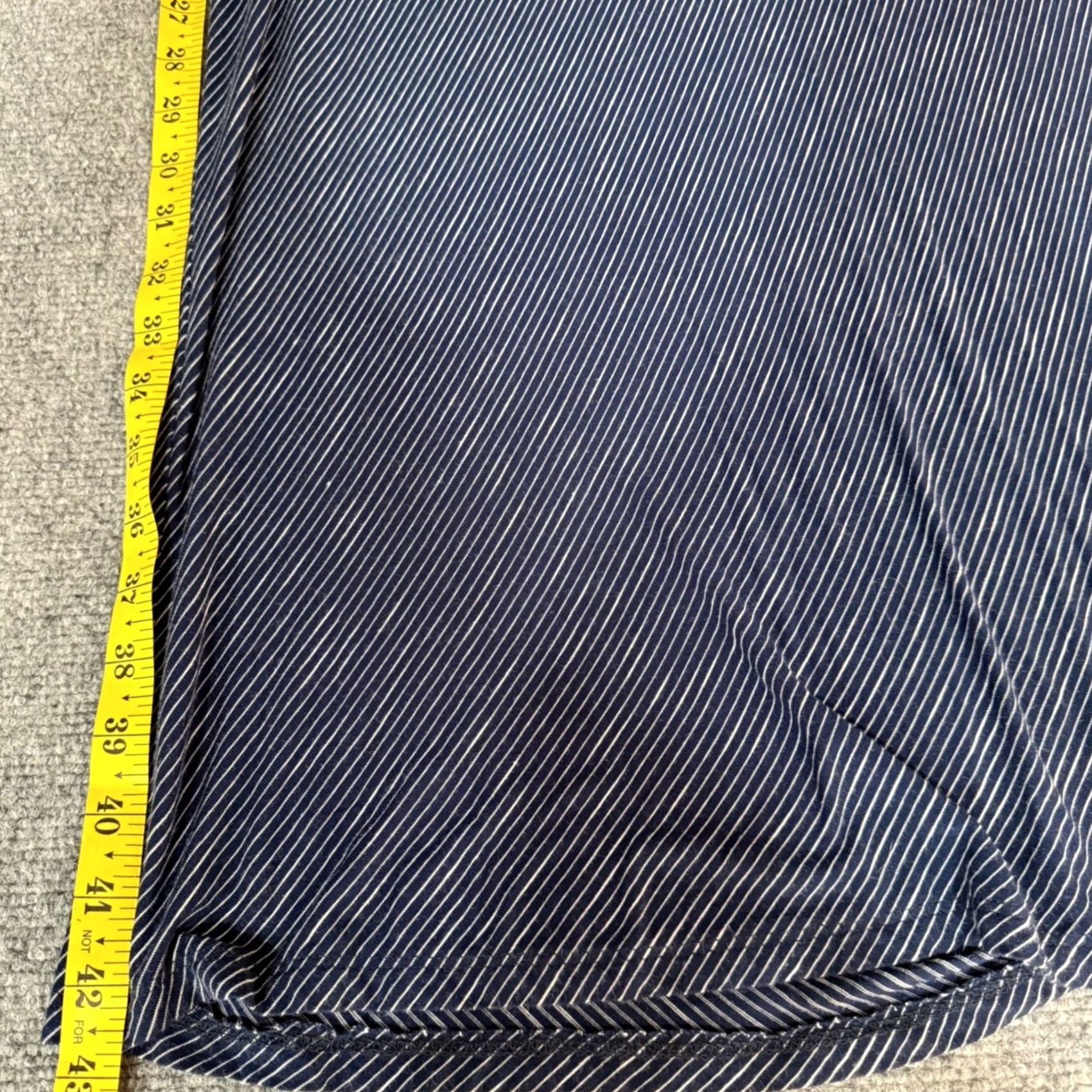 Nautica Westport Skirt Maxi Women L Navy Blue Pinstripe Wrap Tie Jersey Stretch Casual Travel Nautical Size L / US 10 / IT 46 - 8 Thumbnail