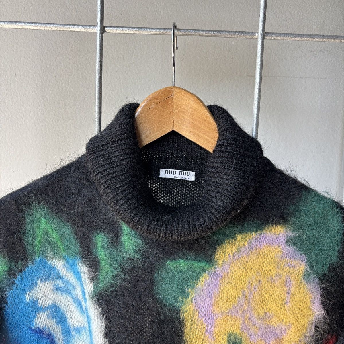 Miu Miu Miu Miu Roses Intarsia Mohair Sweater Size ONE SIZE - 5 Thumbnail