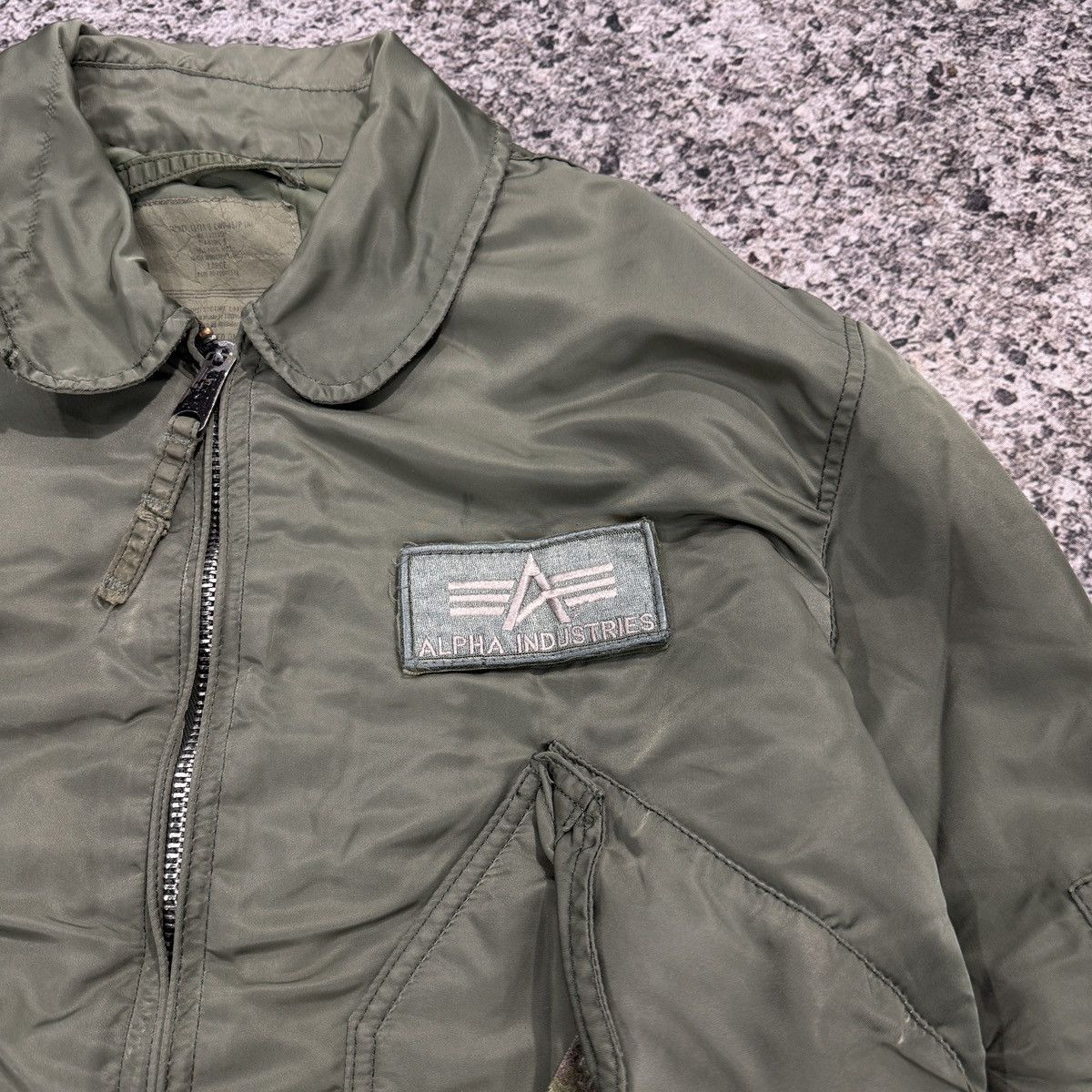 Vintage 1980s Faded Thrashed CWU 45-P Flight Bomber Jacket Size US L / EU 52-54 / 3 - 4 Thumbnail