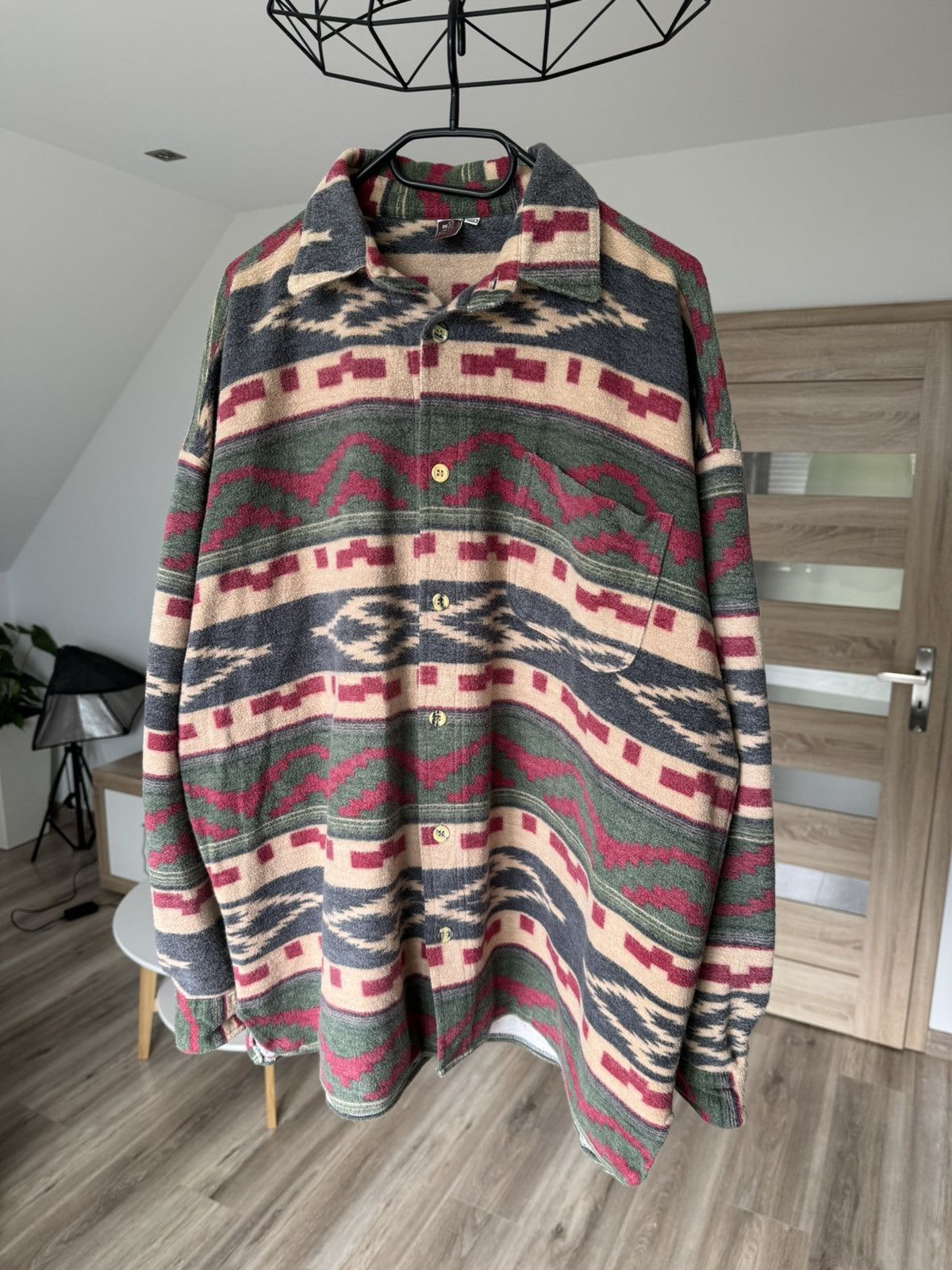 Polo Ralph Lauren × Vintage Vintage Flannel Aztec Cotton Shirt XL Ralph Lauren Style Size US XL / EU 56 / 4 - 4 Thumbnail