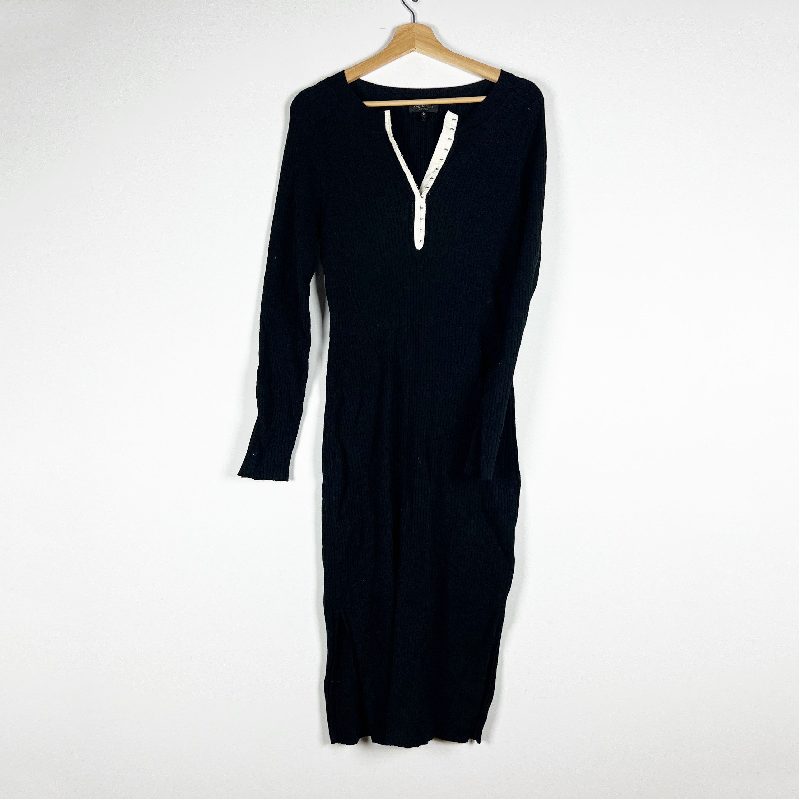Rag & Bone Rag & Bone Brynn Cotton Ribbed Knit Stretch Size L / US 10 / IT 46 - 1 Thumbnail