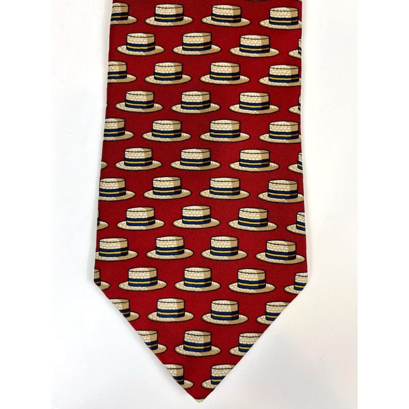 Brooks Brothers VINTAGE Brooks Brothers Makers Silk Tie Novelty Men’s USA Silk Tie Red 57-60" Wide 3.75" New with Tags Design Abstract American Preppy Mens Size ONE SIZE - 4 Thumbnail