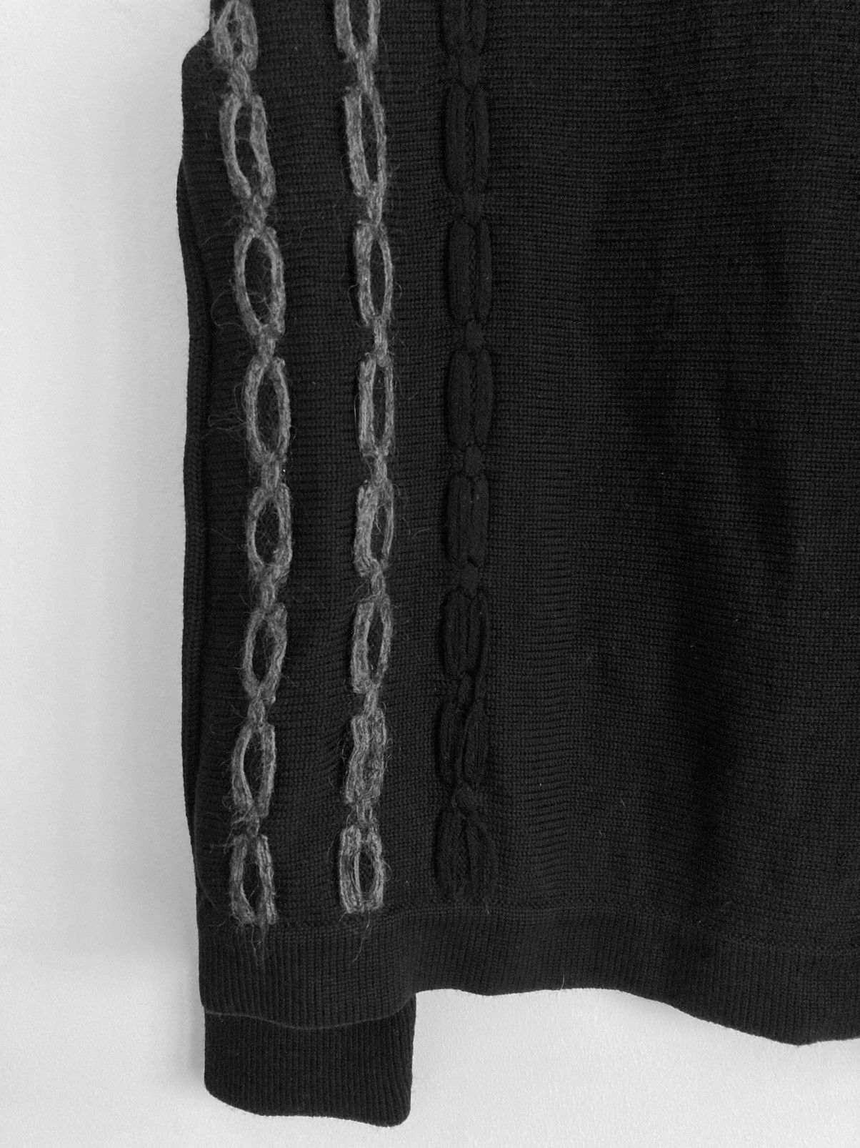 Dior × Hedi Slimane A/W 2003 “Luster” Triple Chain Embroidery Turtleneck Size US L / EU 52-54 / 3 - 3 Thumbnail