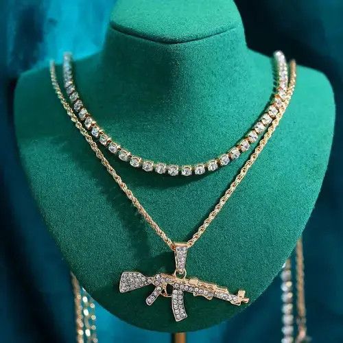 Vintage Luxury Rhinestone Tennis Choker Necklace Size ONE SIZE - 2 Thumbnail