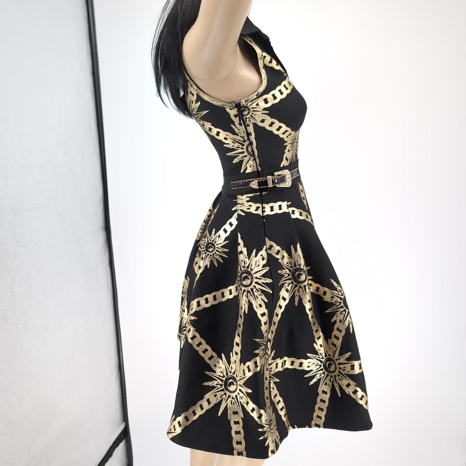 Other Barok Paris NJ Couture NWT Black Gold Sleeveless Dress Sz S Size S / US 4 / IT 40 - 2 Thumbnail
