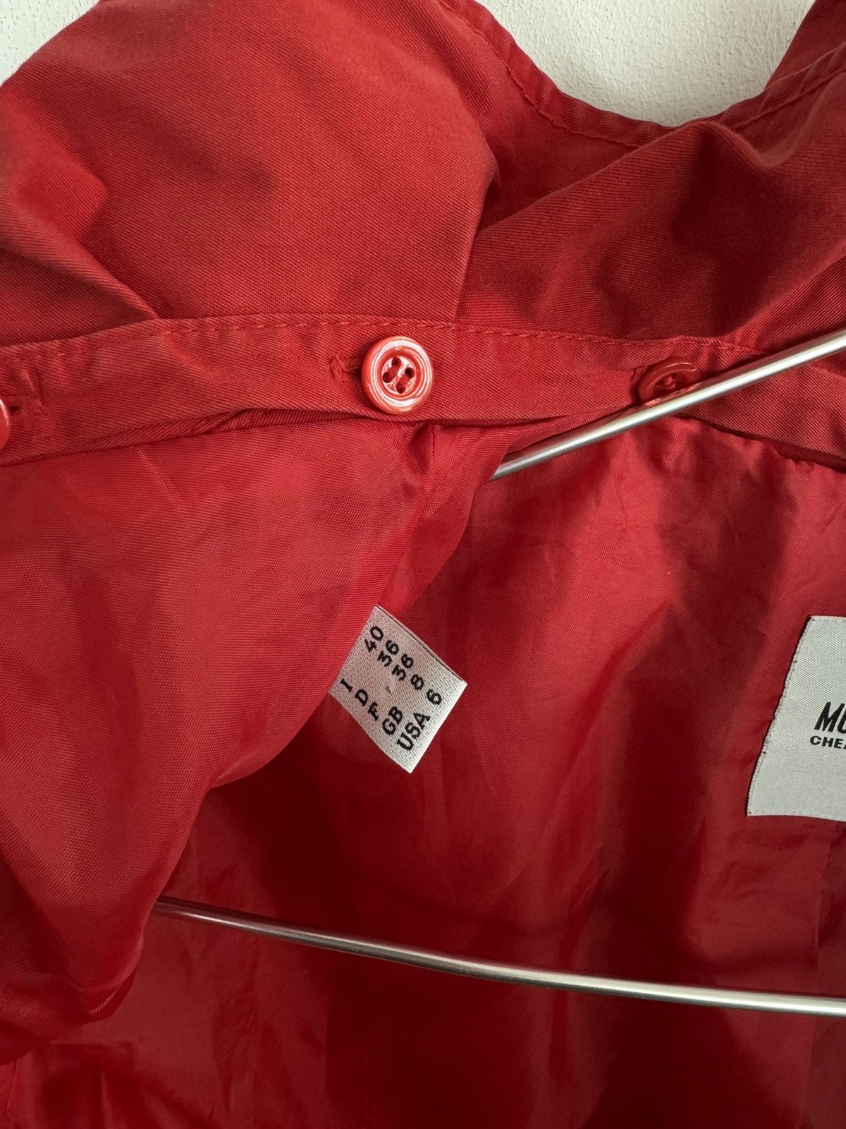 Moschino Vintage Moschino Cheap And Chic Red Cotton Trench Coat Size S / US 4 / IT 40 - 5 Thumbnail