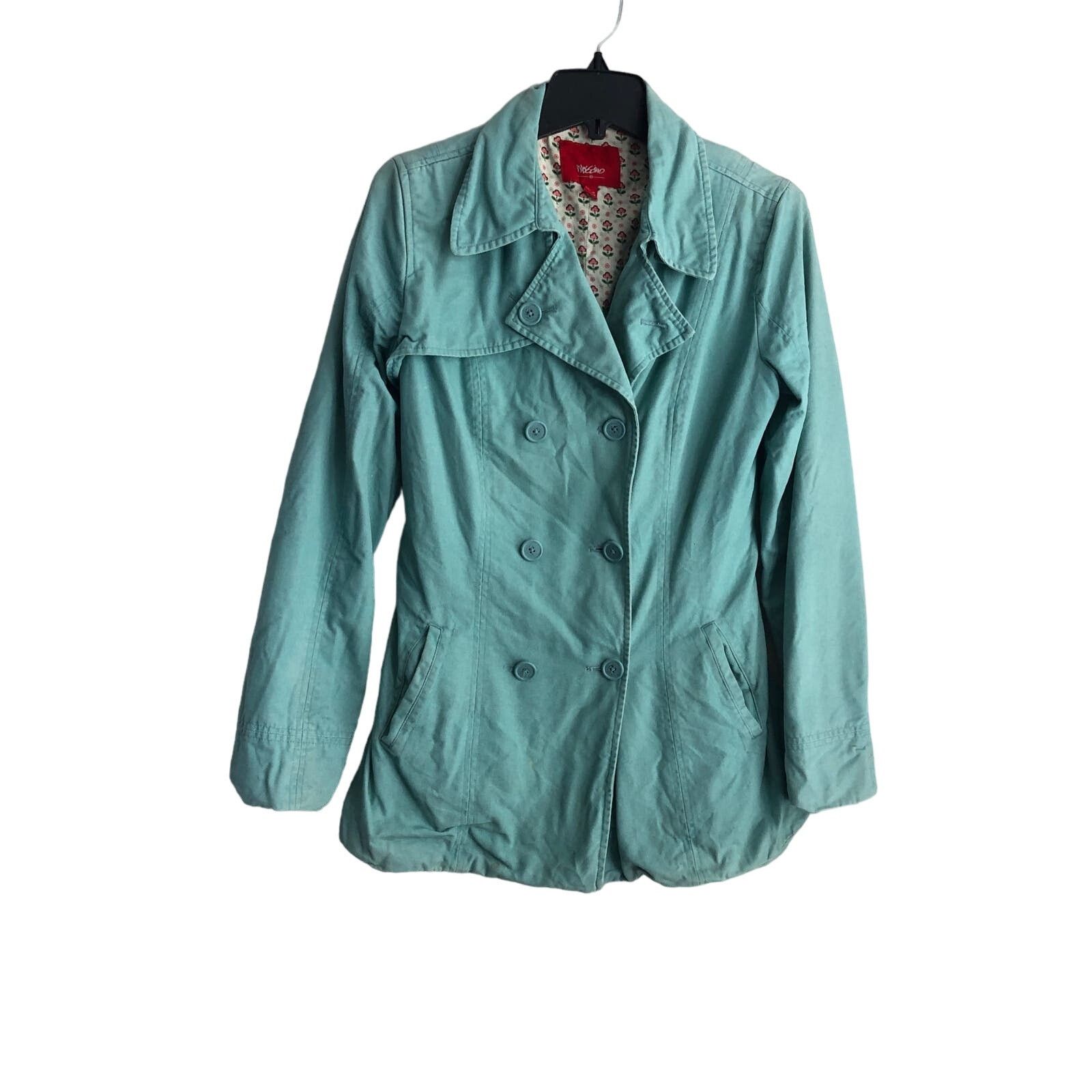 Mossimo Teal pea coat size large vintage with buttons Size L / US 10 / IT 46 - 1 Thumbnail