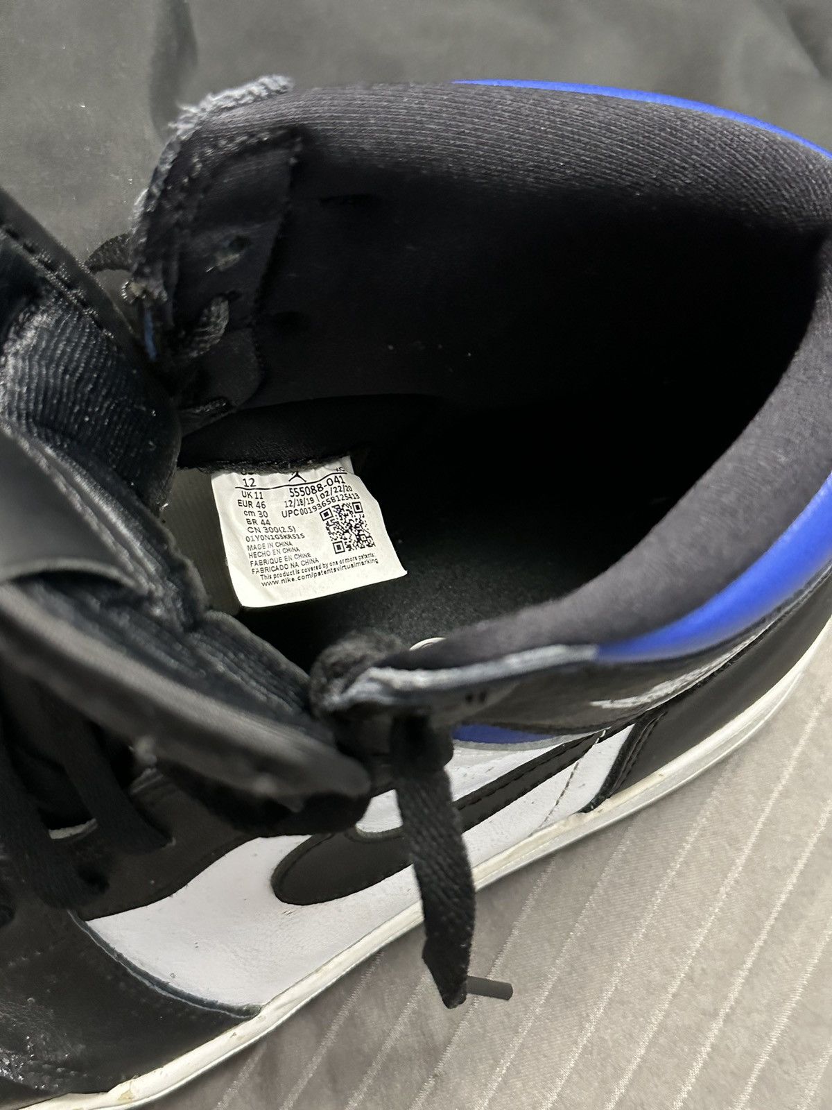Jordan Brand Jordan 1 Retro High OG Royal Toe Size 12 Size US 12 / EU 45 - 5 Thumbnail