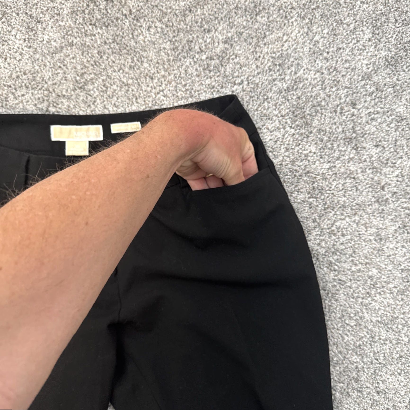 Michael Kors Michael Kors Gramercy Fit Dress Pants Women's 10 Black Polyester Rayon Spandex Dress Pants Career Office Casual Chic City Preppy Pockets Comfort Size 32" / US 10 / IT 46 - 7 Thumbnail