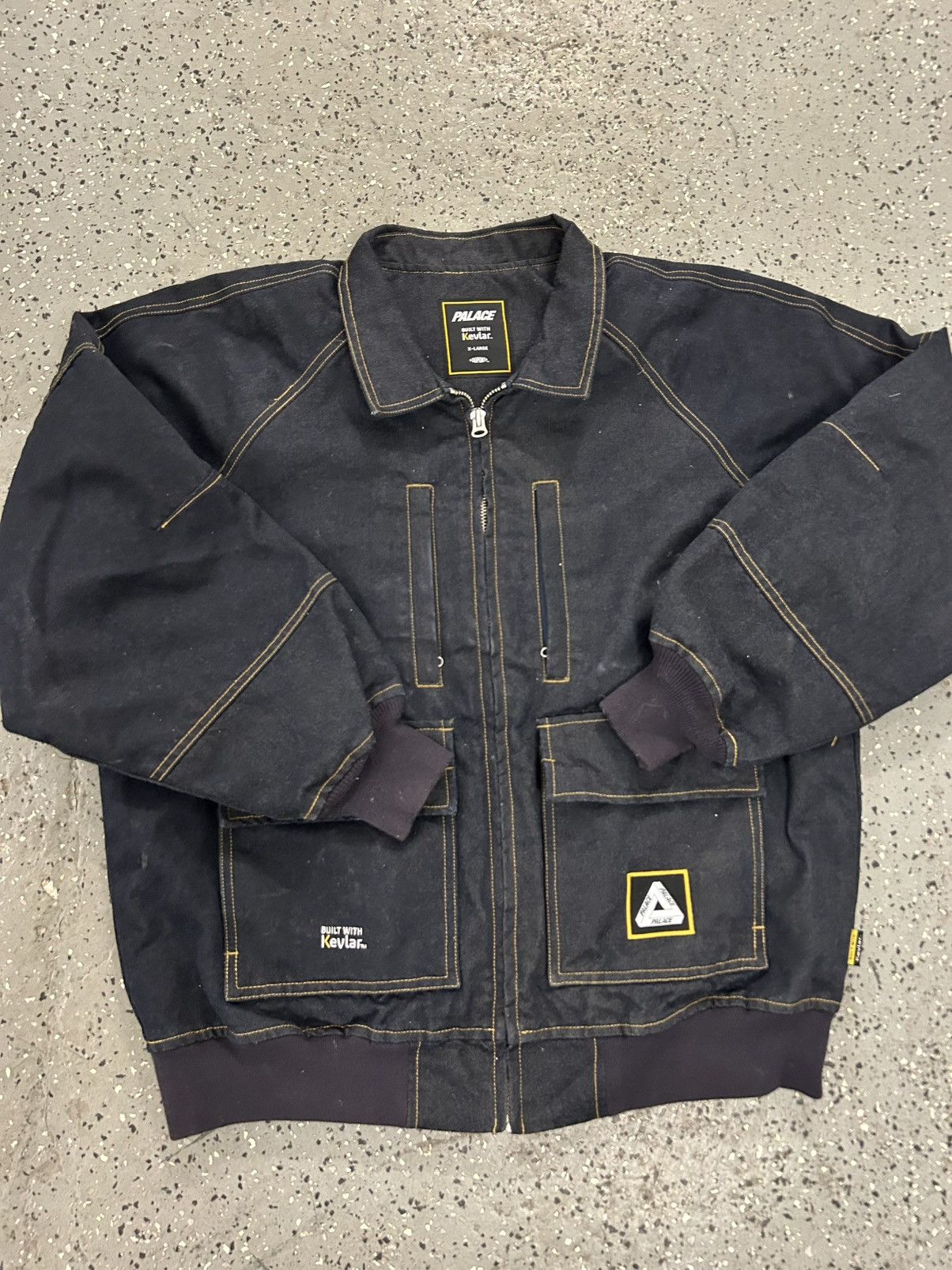 Palace kevlar denim bomber jacket