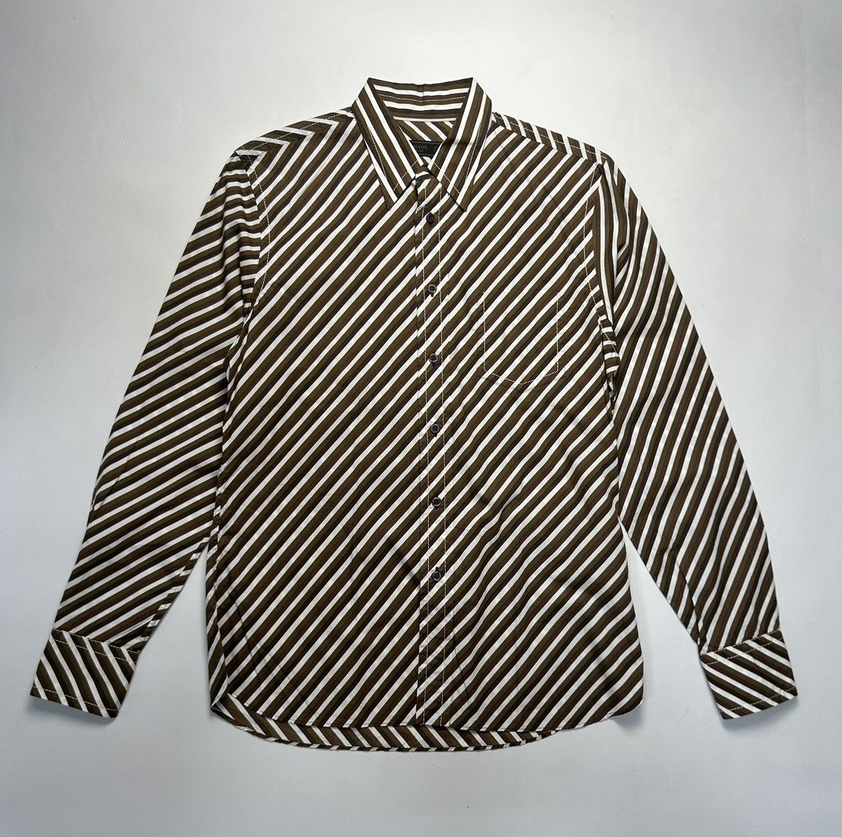 Prada Prada Casual Striped Shirt Button Up Size US L / EU 52-54 / 3 - 2 Thumbnail