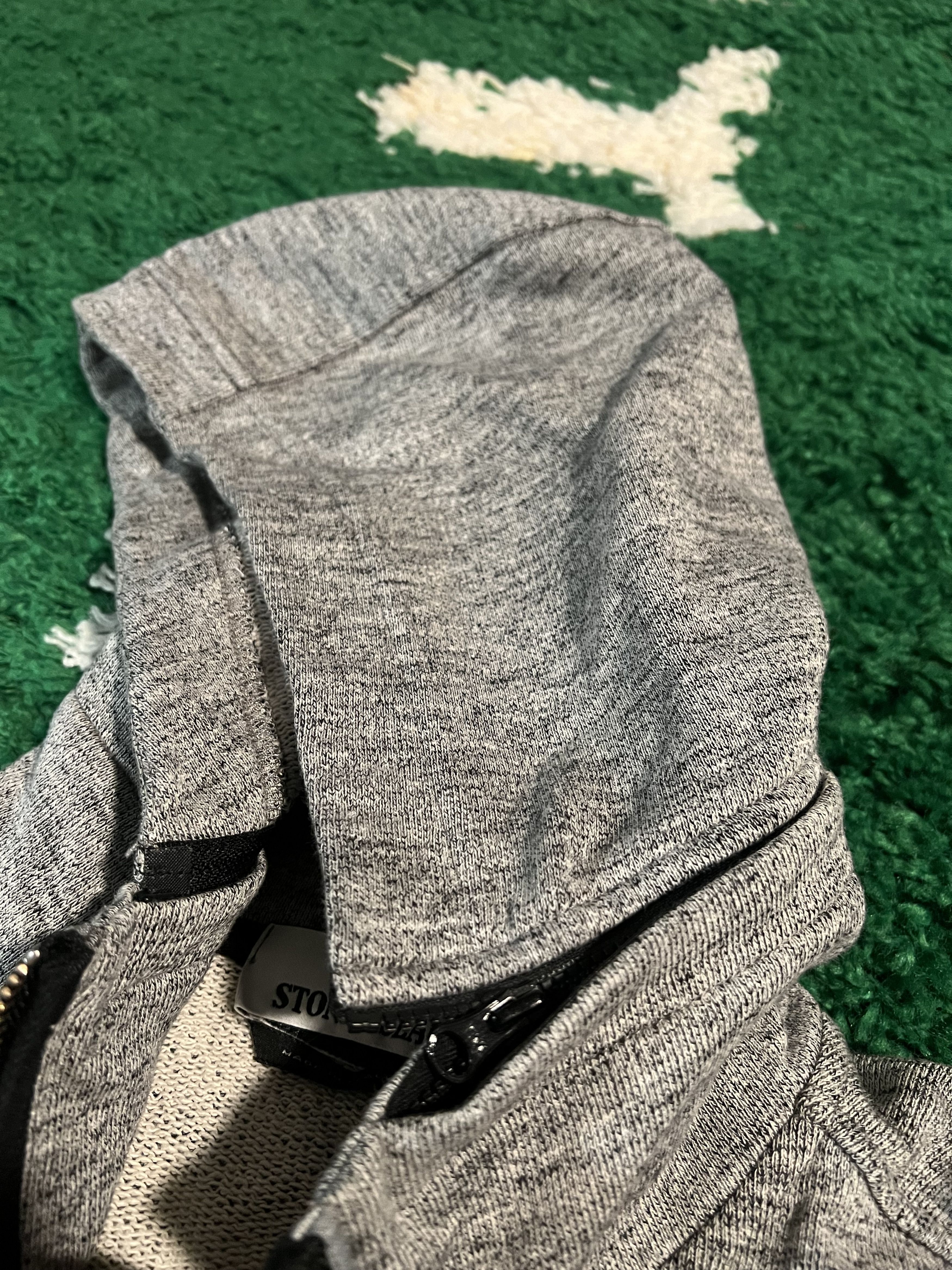 Stone Island Stone Island Men's Marled Zip-Front Hoodie Grey Extra-Large Size US XL / EU 56 / 4 - 4 Thumbnail