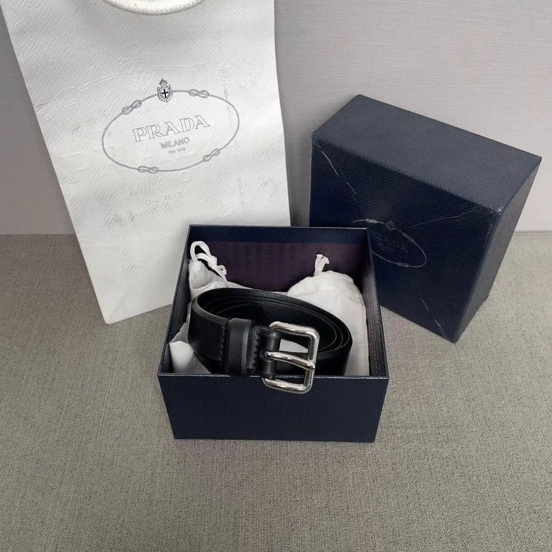 Prada Prada Unisex Full Leather Belt. Size ONE SIZE - 2 Thumbnail