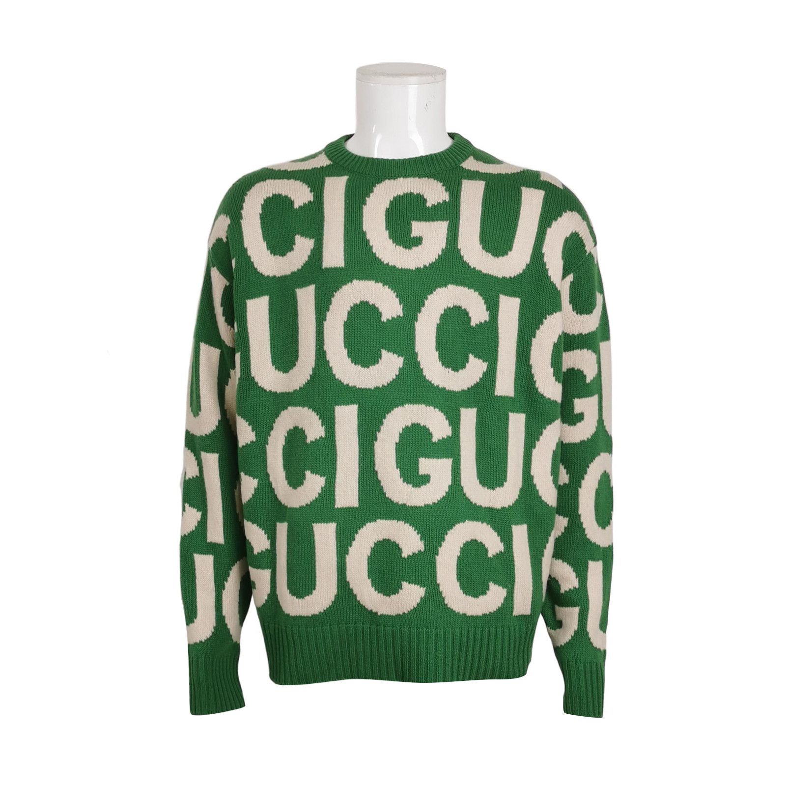 Gucci Gucci All-Over Logo Wool Sweater XL Size US XL / EU 56 / 4 - 1 Thumbnail