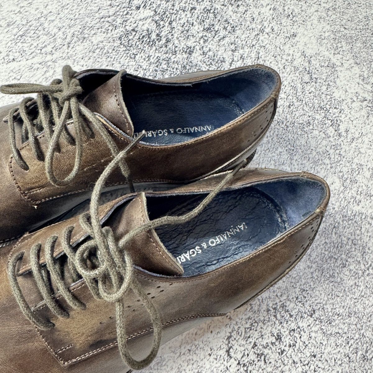 Designer Iannalfo&Sgariglia Mens Handmade Derbies US8 UK7 EU41 26cm Size US 8 / EU 41 - 15 Thumbnail
