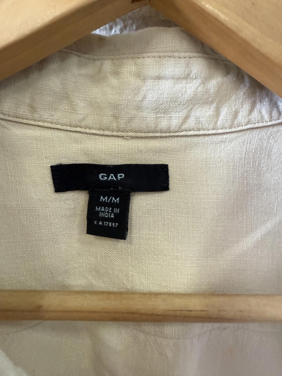 Gap GAP Men's Beige Short Sleeve Button-Up Shirt, Medium Size US M / EU 48-50 / 2 - 3 Thumbnail