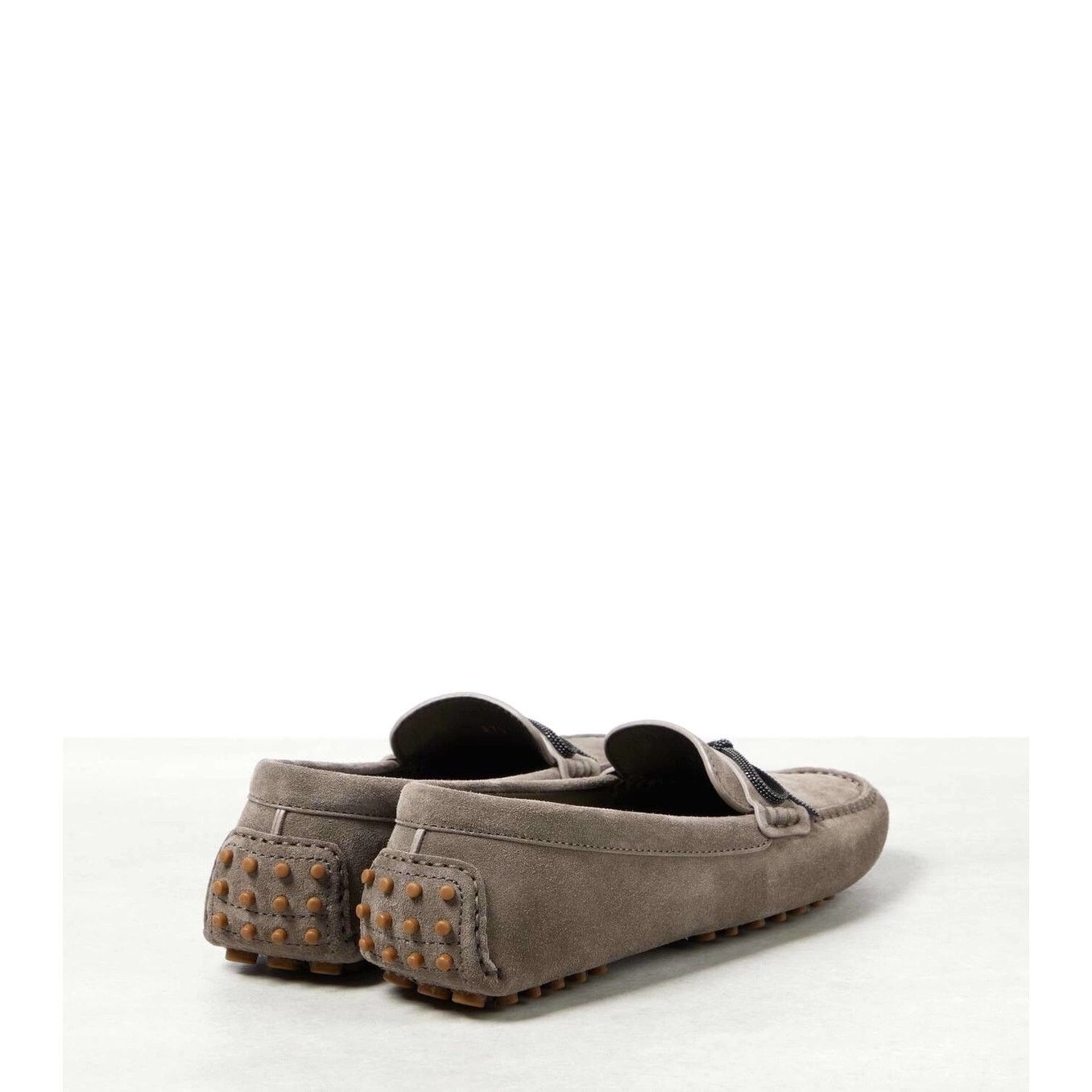 Brunello Cucinelli Brunello Cucinelli Suede Moccasins Loafers Grey 37.5 Size US 7.5 / IT 37.5 - 4 Thumbnail
