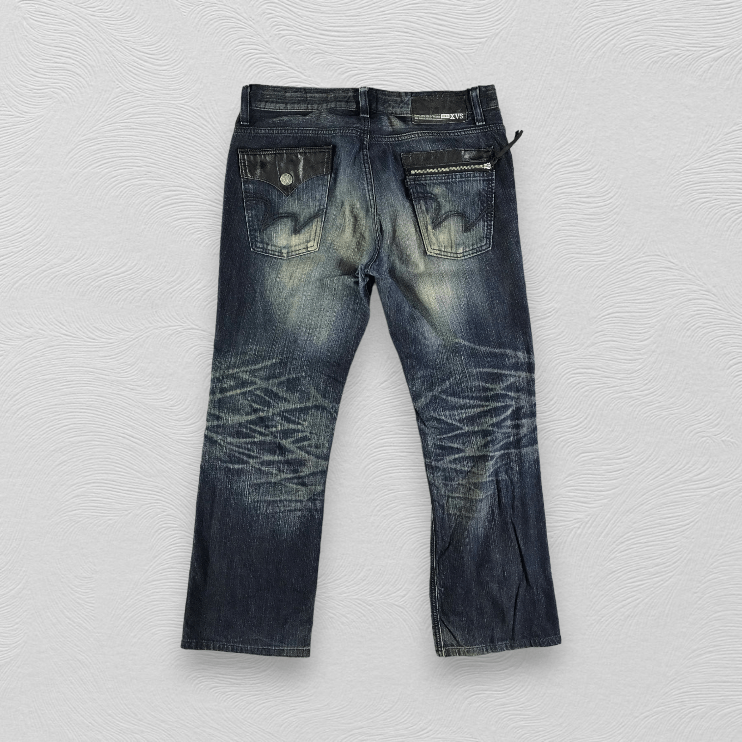 Edwin Edwin XV Jeans Distress Faded Blue Denim KJ2401 Size US 34 / EU 50 - 2 Thumbnail