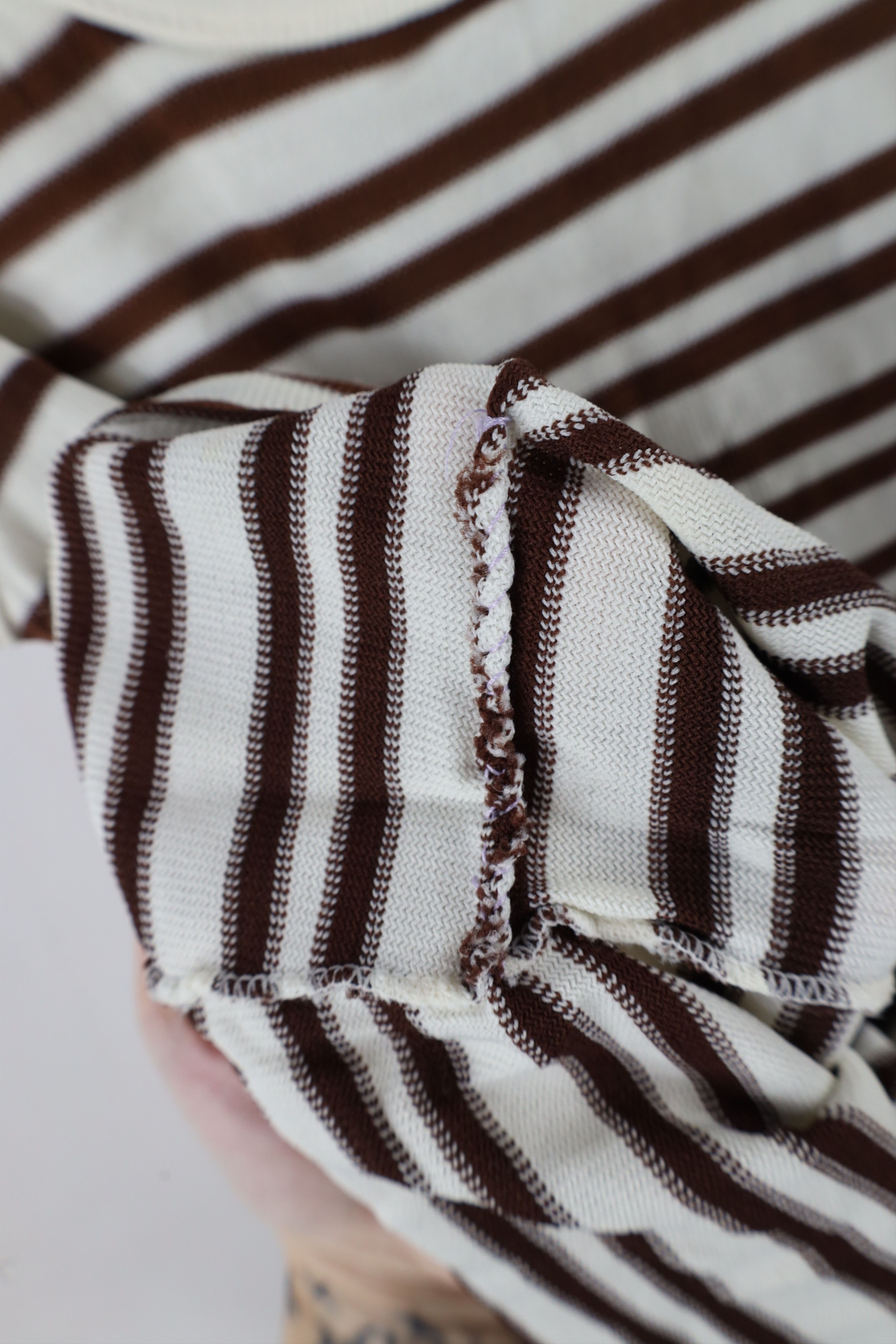 Vintage Vintage 70s Streetwear Knit Tank Top T-Shirt Brown White Size M / US 6-8 / IT 42-44 - 6 Thumbnail