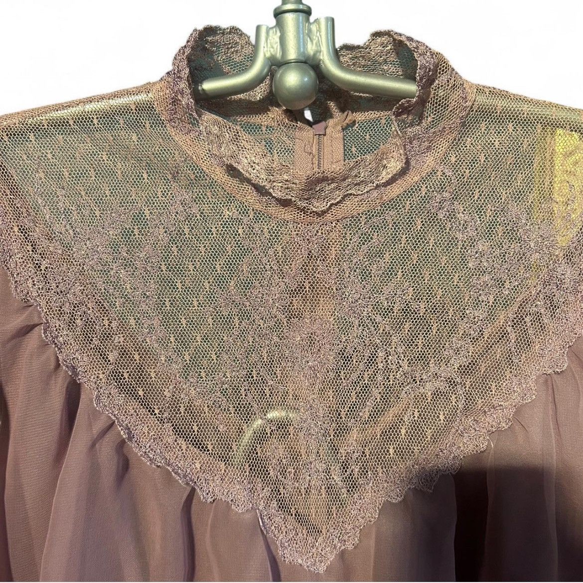 Other True vintage 70s dress with lace collar Size L / US 10 / IT 46 - 5 Thumbnail