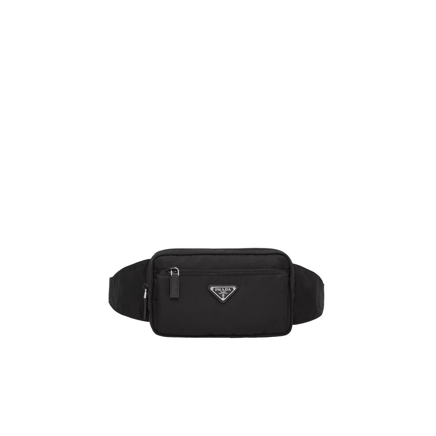 PRADA Re-Nylon And Saffiano Leather $1590 Black Belt Bag New
