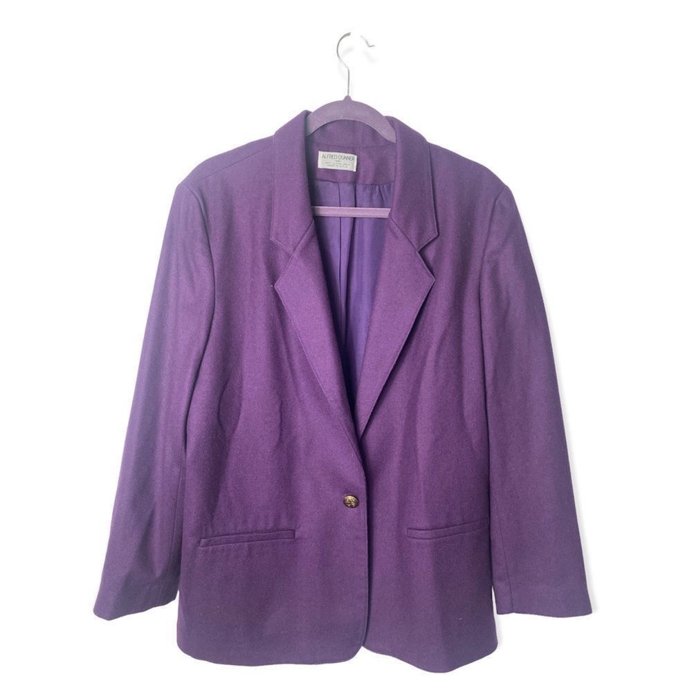 Alfred Dunner SZ 14 vintage wool purple blazer
