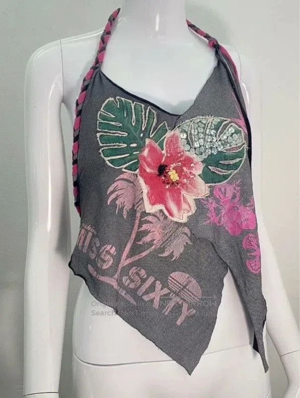 Miss Sixty Miss Sixty Vintage Beaded Halter Backless Vest. Size M / US 6-8 / IT 42-44 - 4 Thumbnail