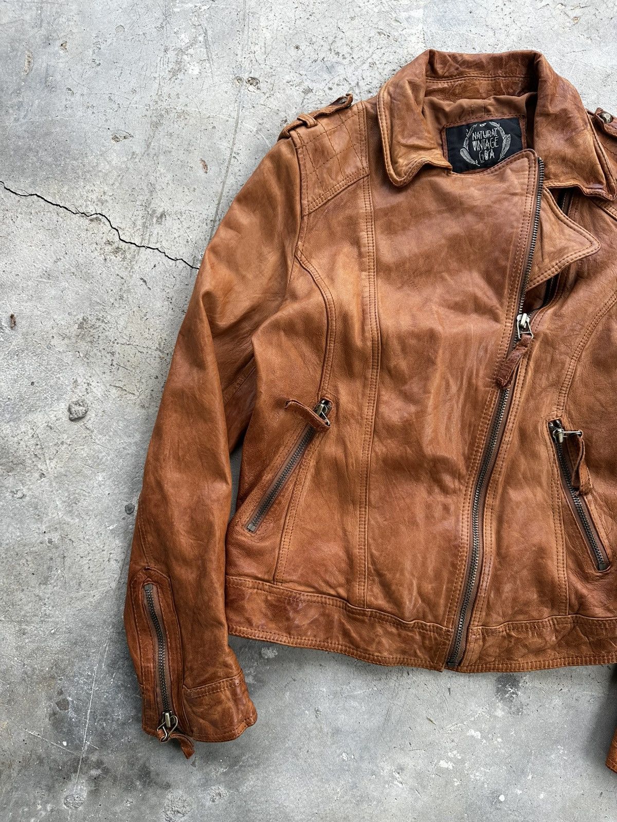 GOA GOA Biker Leather Jacket Size US S / EU 44-46 / 1 - 4 Thumbnail