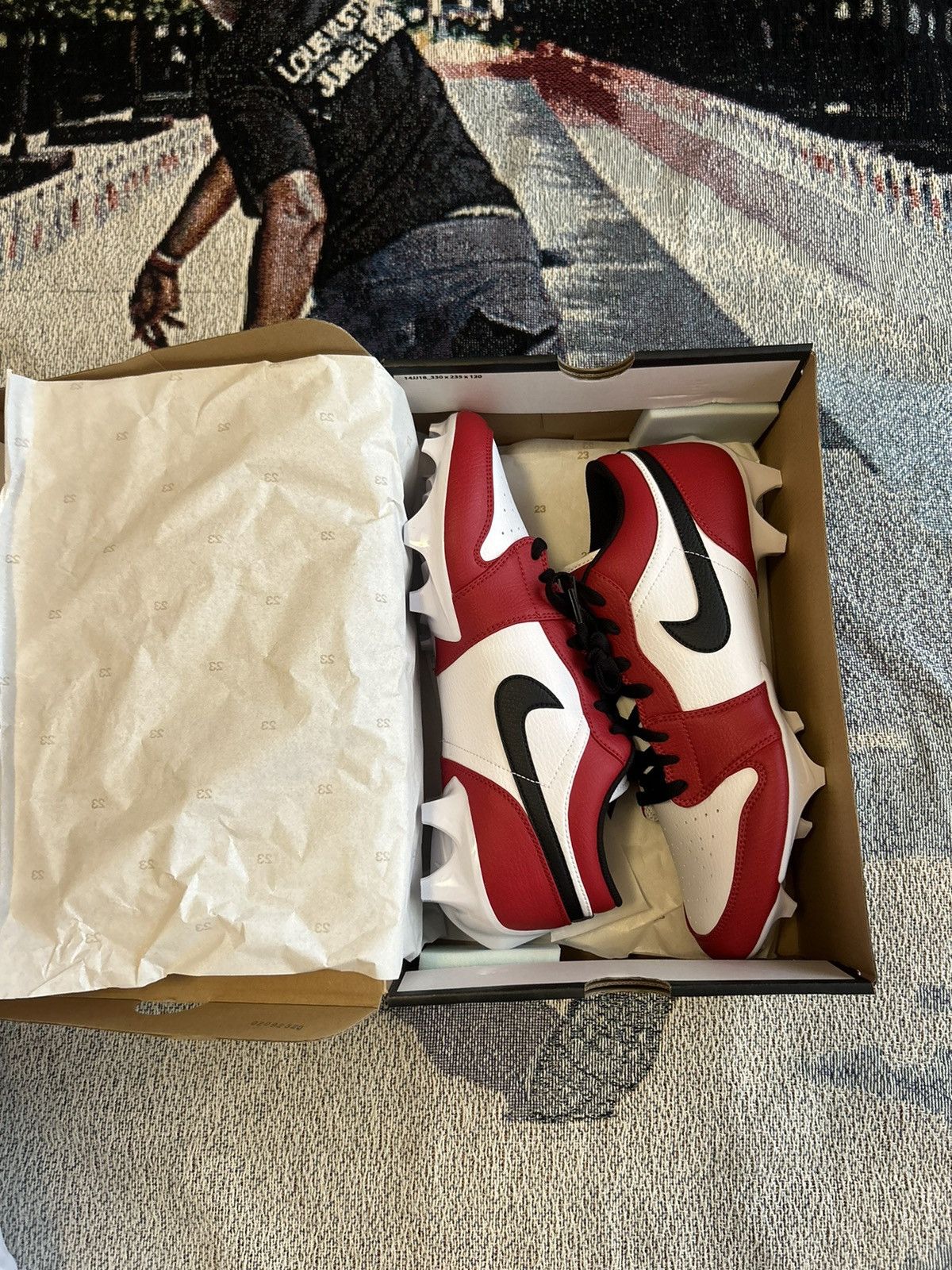Nike Jordan 1 Low TD Cleat Size US 12 / EU 45 - 1 Thumbnail