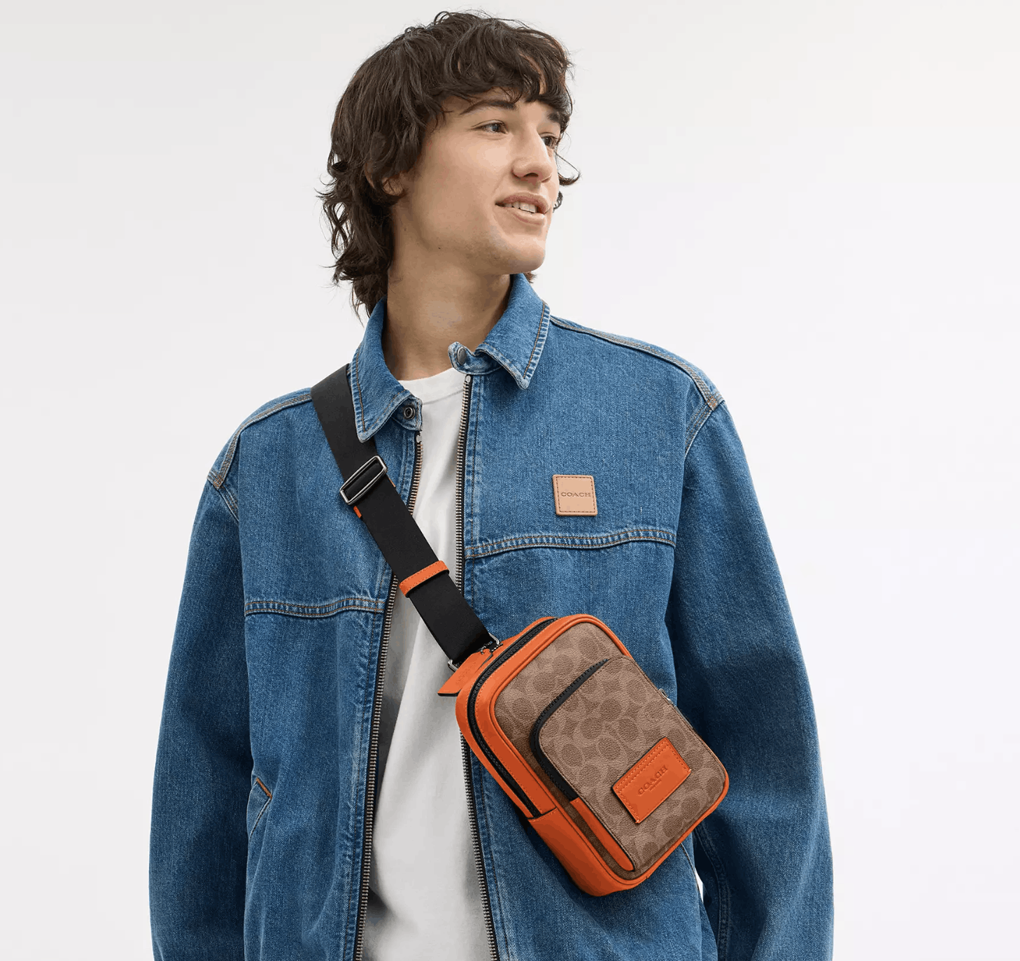 Coach Racer Sling Pack In Colorblock Signature Canvas CAJ38 Size ONE SIZE - 3 Thumbnail