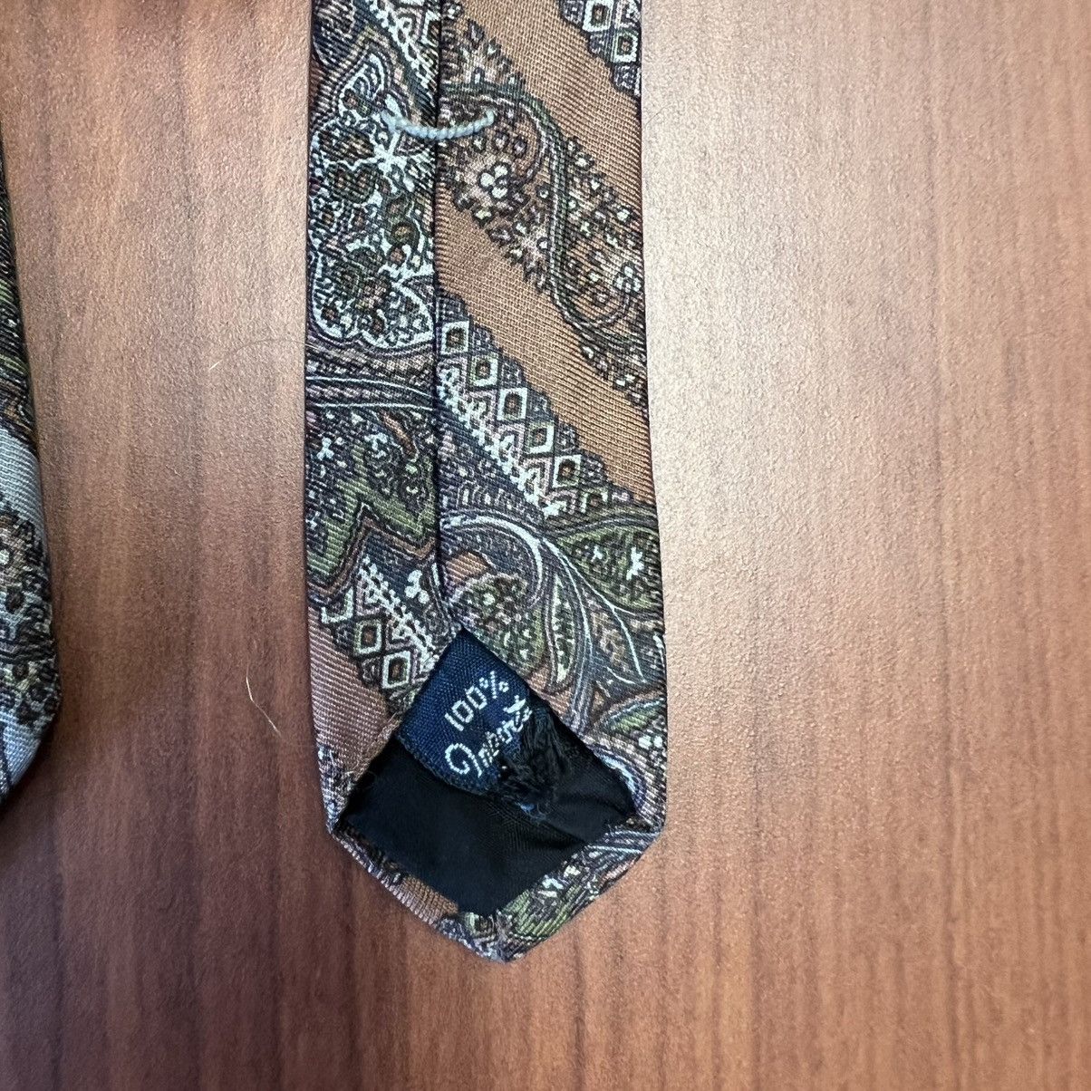 Lanvin Vtg Lanvin Paris Multi-Color Paisley Silk Tie 55”x3” Size ONE SIZE - 8 Thumbnail