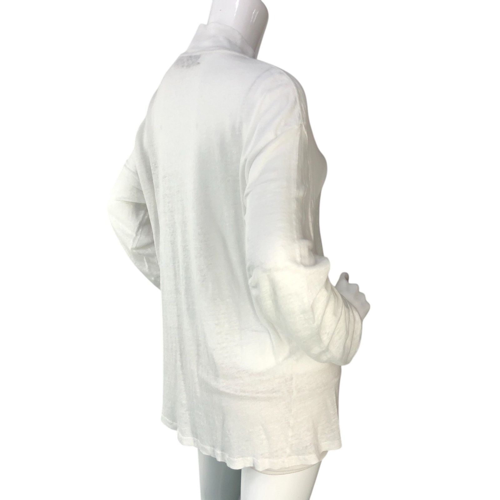 Iro IRO Paris Size S Tunic Top Cowl Neck Long Sleeve Linen White Size S / US 4 / IT 40 - 8 Thumbnail