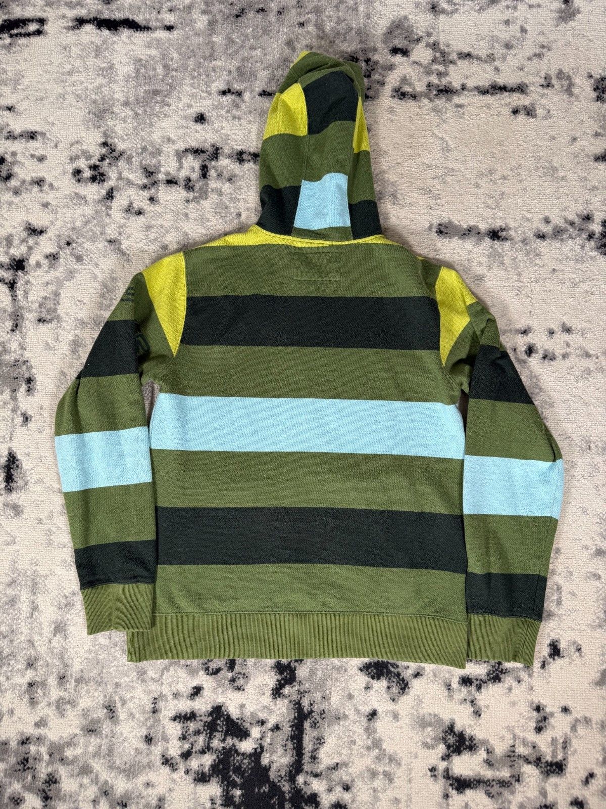 Quiksilver Vintage Y2K Quiksilver Striped Grunge Surfwear Zip-Up Hoodie Size US M / EU 48-50 / 2 - 2 Thumbnail