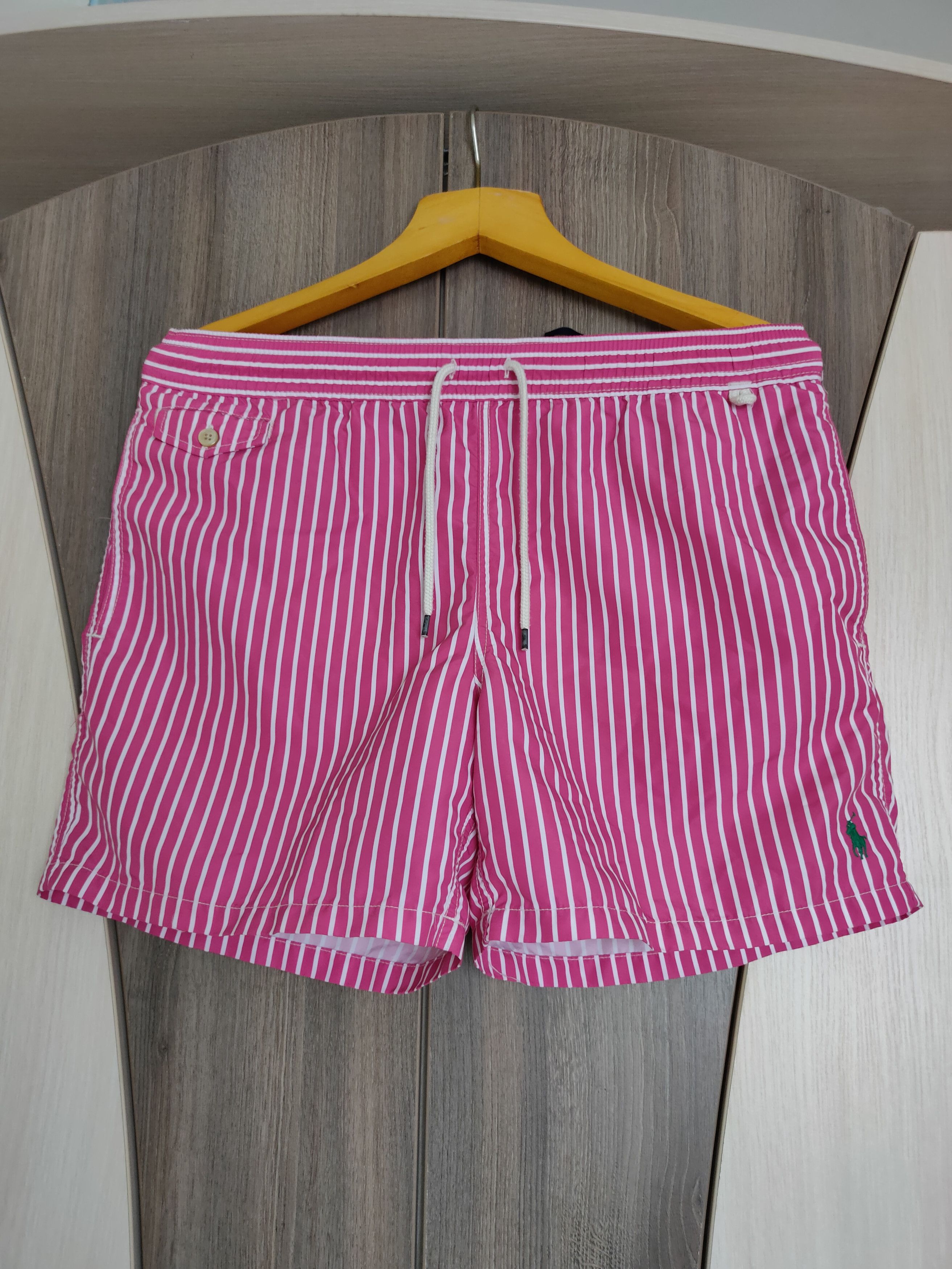 Polo Ralph Lauren Vintage Y2K Polo Ralph Lauren Striped Swim Shorts L Size US 36 / EU 52 - 3 Thumbnail