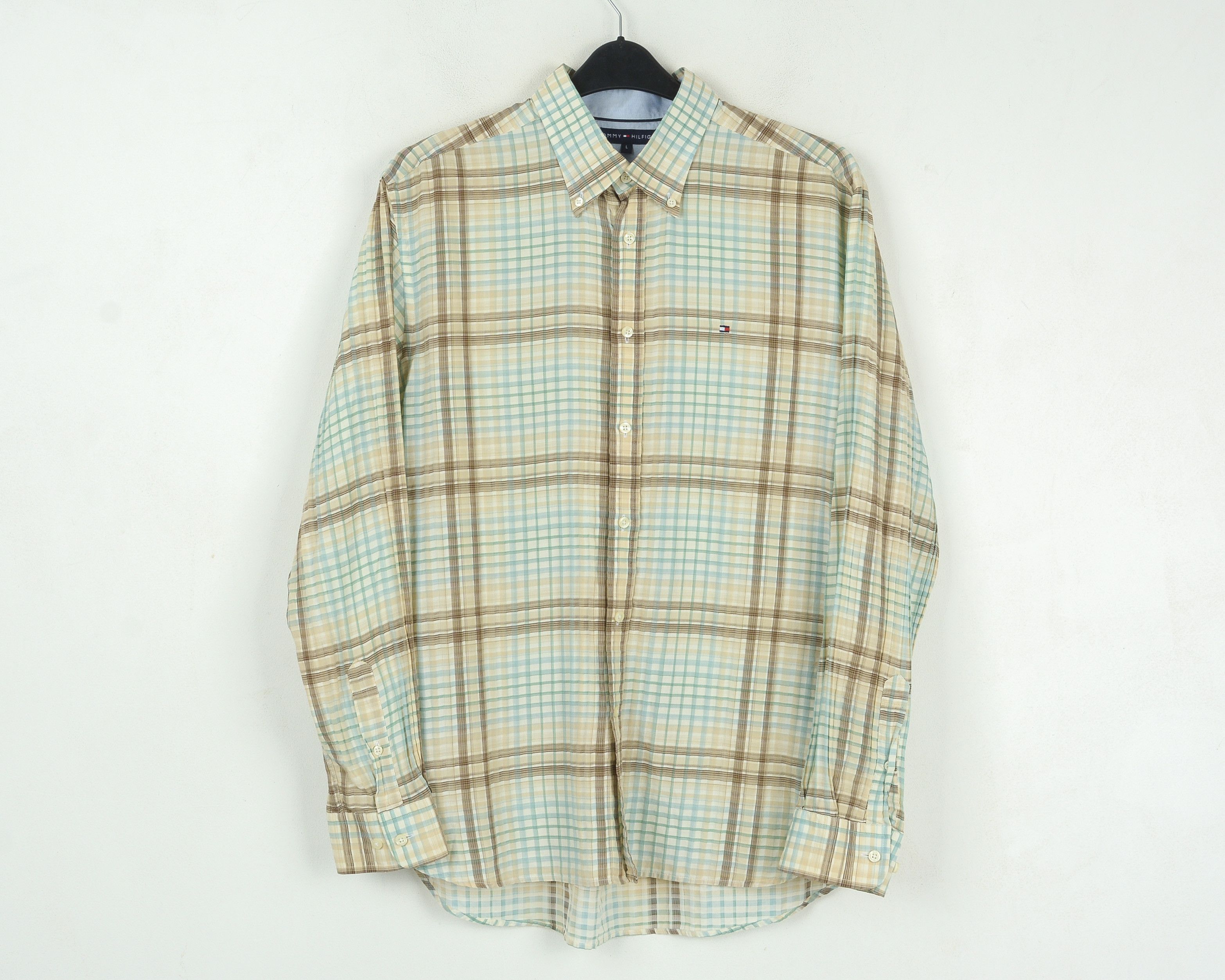 Tommy Hilfiger Casual Shirt Long Sleeved Tartan Plaid Check Cotton Top Size US L / EU 52-54 / 3 - 1 Thumbnail