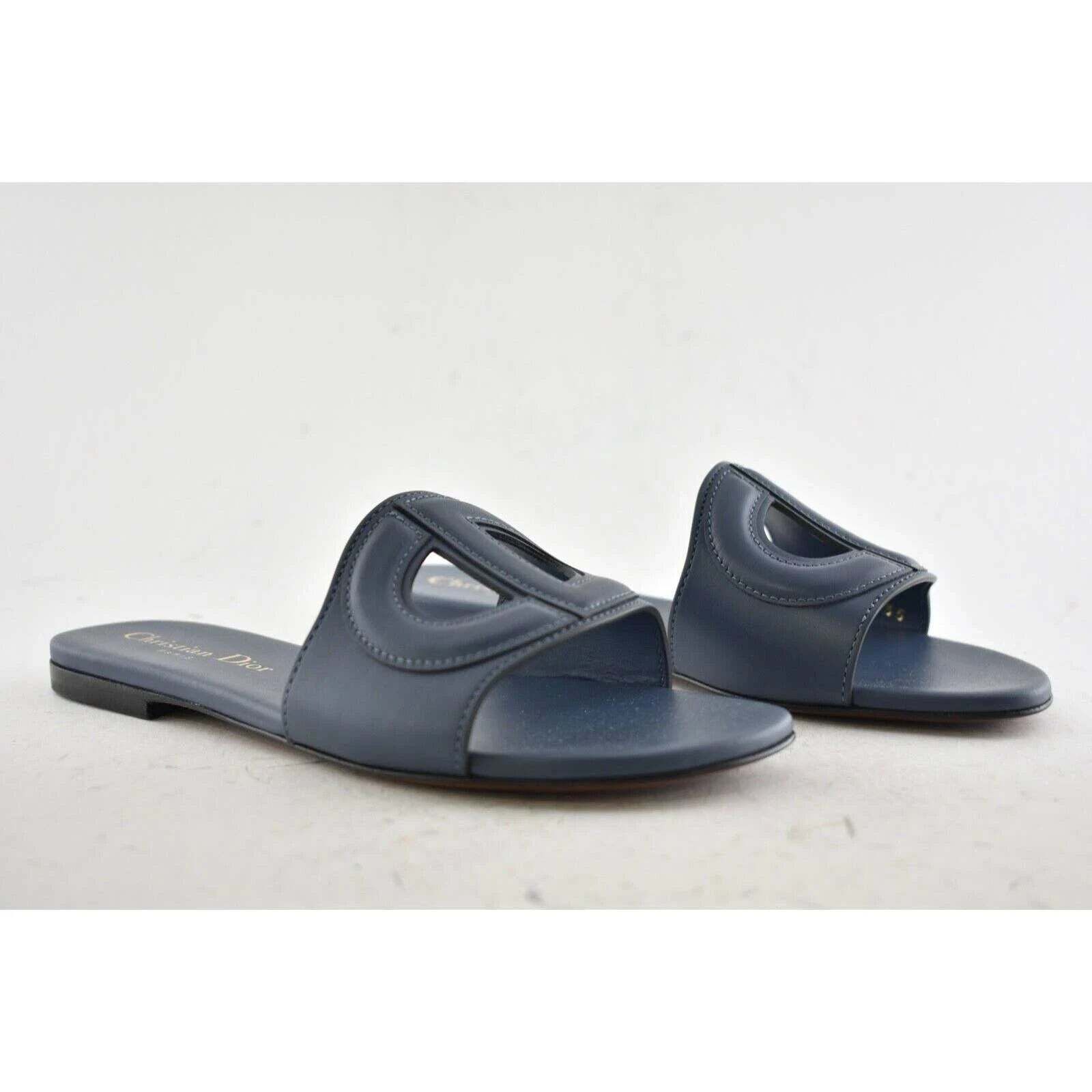 Dior Christian Dior Leather Club Logo Slide Mule Flat Sandal 35 Size US 5 / IT 35 - 5 Thumbnail