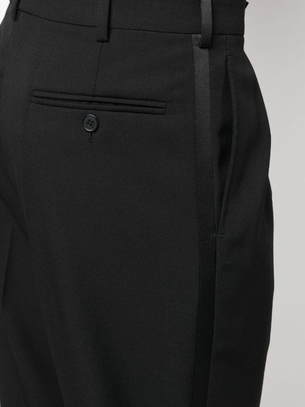 Saint Laurent Paris Saint Laurent Black Le Smoking pants in grain de poudre Size US 34 / EU 50 - 5 Thumbnail