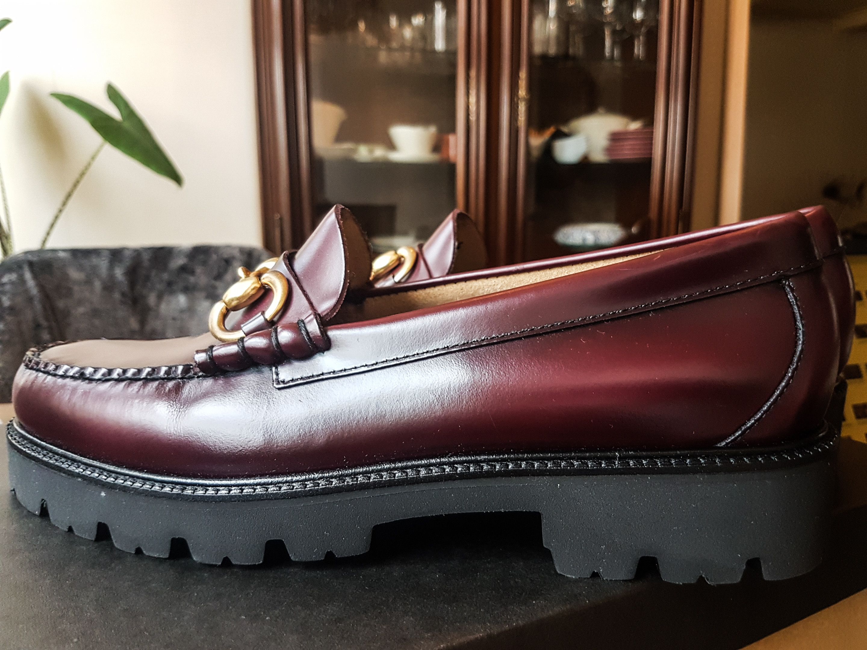 G.H. Bass & Co. Wine Red Chunky Loafers Size US 9.5 / EU 42-43 - 7 Thumbnail